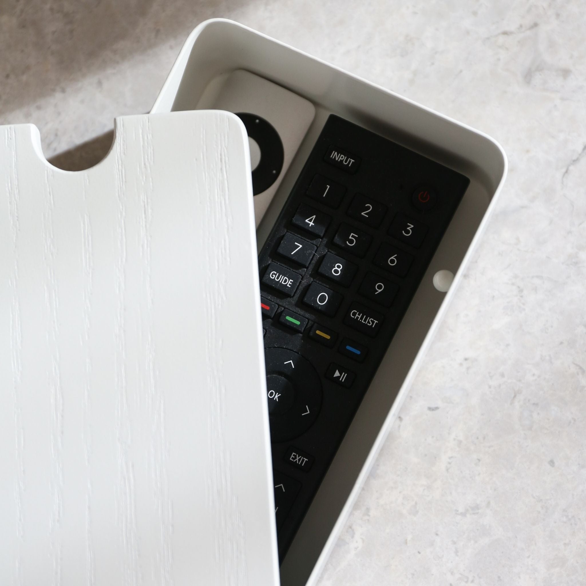 DESIGNSTUFF White Storage Box With Adjustable Dividers - Perfect for Home Organization, Office Supplies & Craft Storage