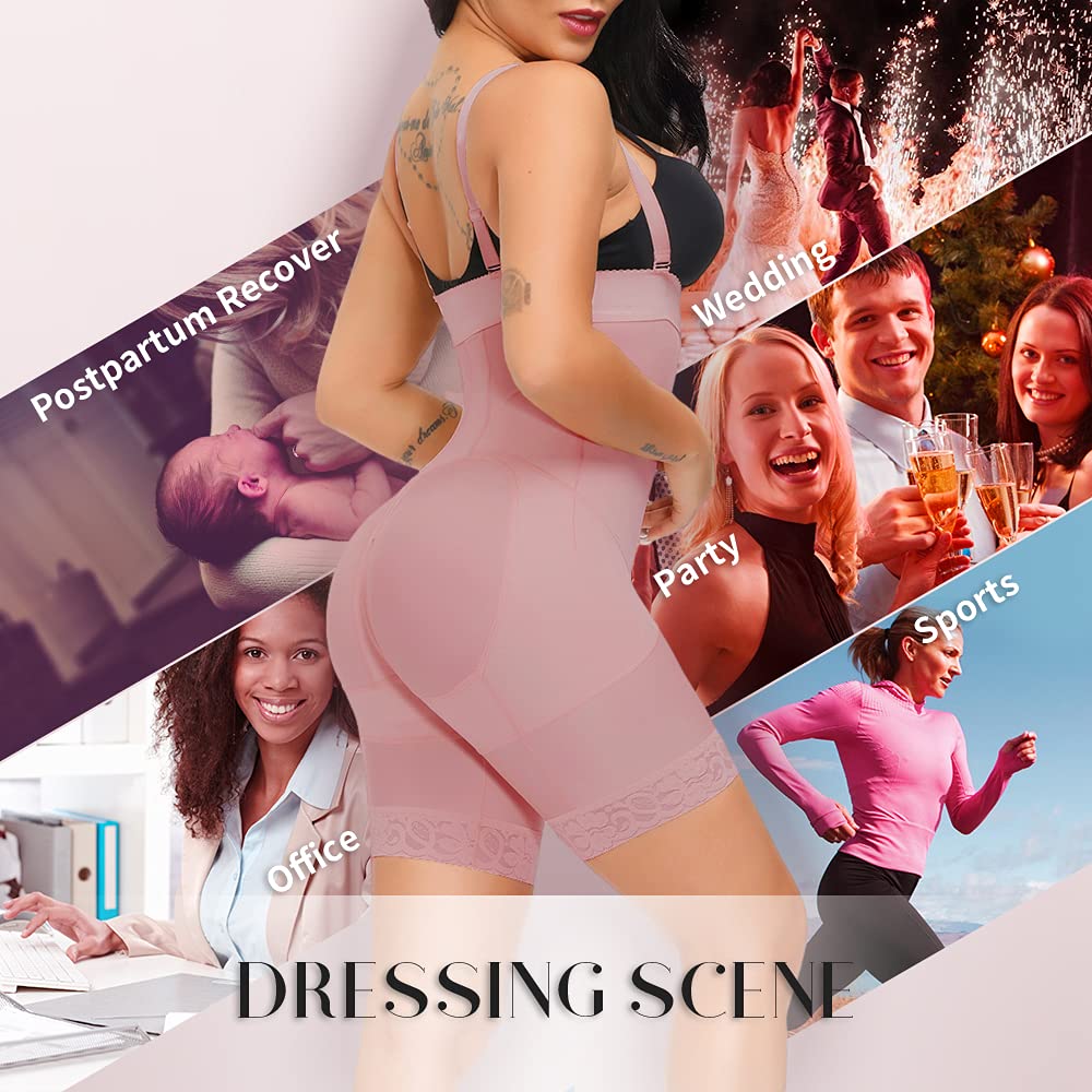 Best Colombian Shapewear for Women - M MYODRESS Fajas Tummy Control Waist Trainer Bodysuit | Slimming Compression Garment for Postpartum, Workout & Everyday Wear