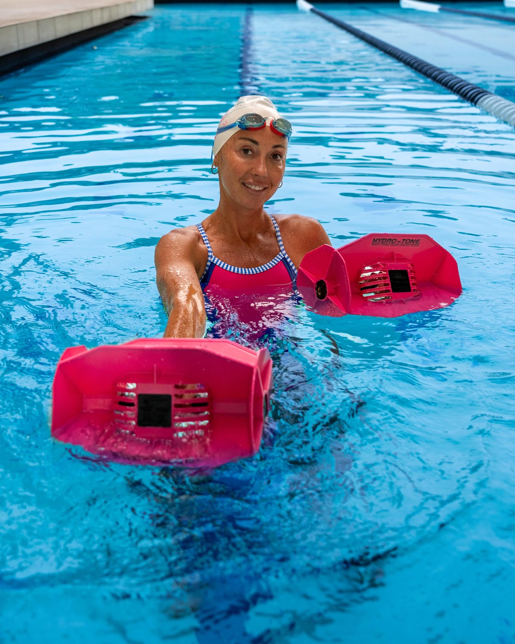 Hydro Tone HYDRO-BELL Water Weights for Pool Exercise - Pair of Aquatic Dumbbells for Strength Training & Water Aerobics | Ideal for Swimming, Rehabilitation & Low-Impact Workouts | Includes Quick Start Guide