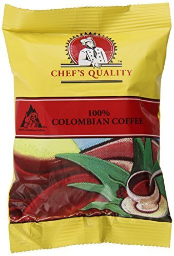 Chef's Quality Gourmet Roasted 100% Colombian Coffee - 42 Pack (2 oz Bags) - Premium Arabica Beans for Home Brewing, Office & Restaurant Use