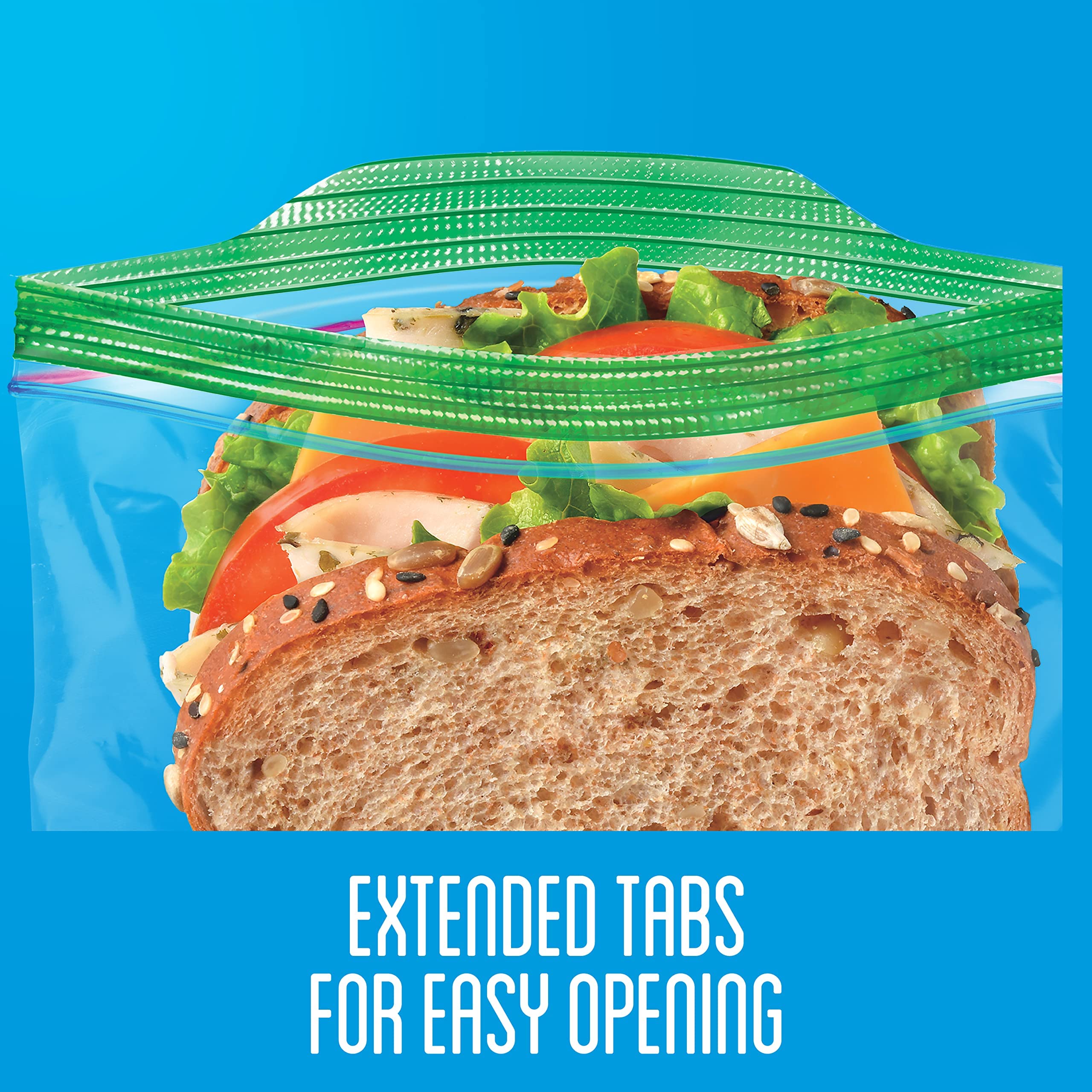 Ziploc Sandwich Bags, 145 Count - Reusable Food Storage Bags for Lunch, Snacks, Meal Prep & Freezer Storage