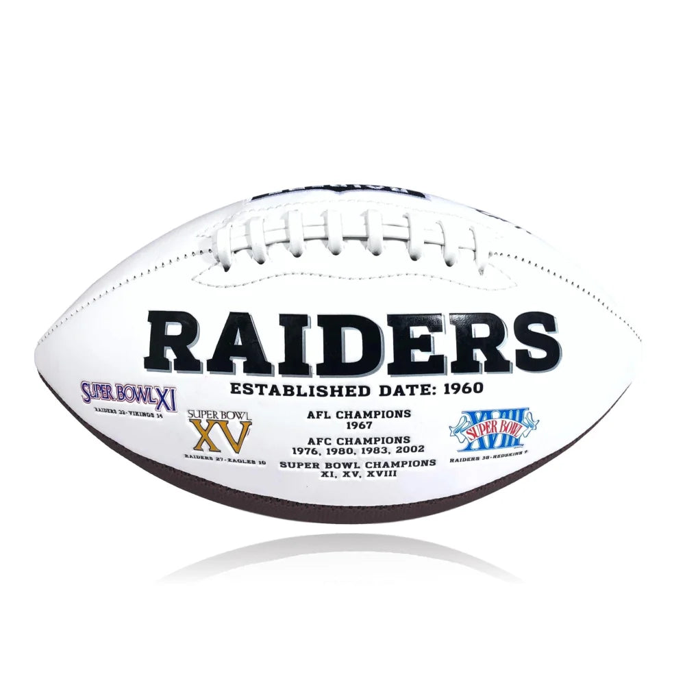 Marshawn Lynch Autographed Las Vegas Raiders White Logo Football with JSA COA - Signed NFL Memorabilia for Collectors & Fans - Perfect for Display in Man Cave or Sports Room