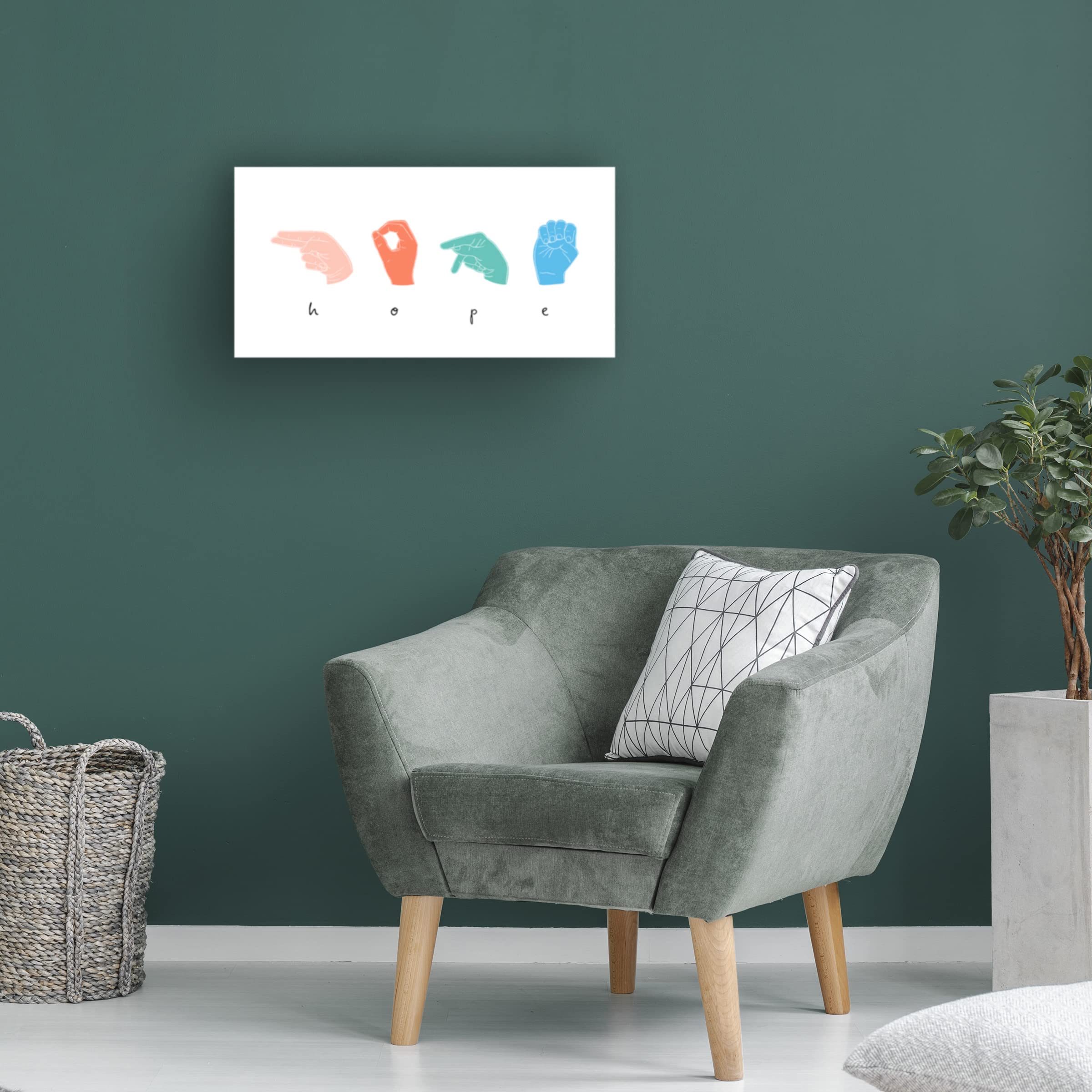 Emma Scarvey 'Love Languages I' Canvas Wall Art Print - Romantic Home Decor for Living Room, Bedroom & Office - Perfect Gift for Couples & Anniversaries