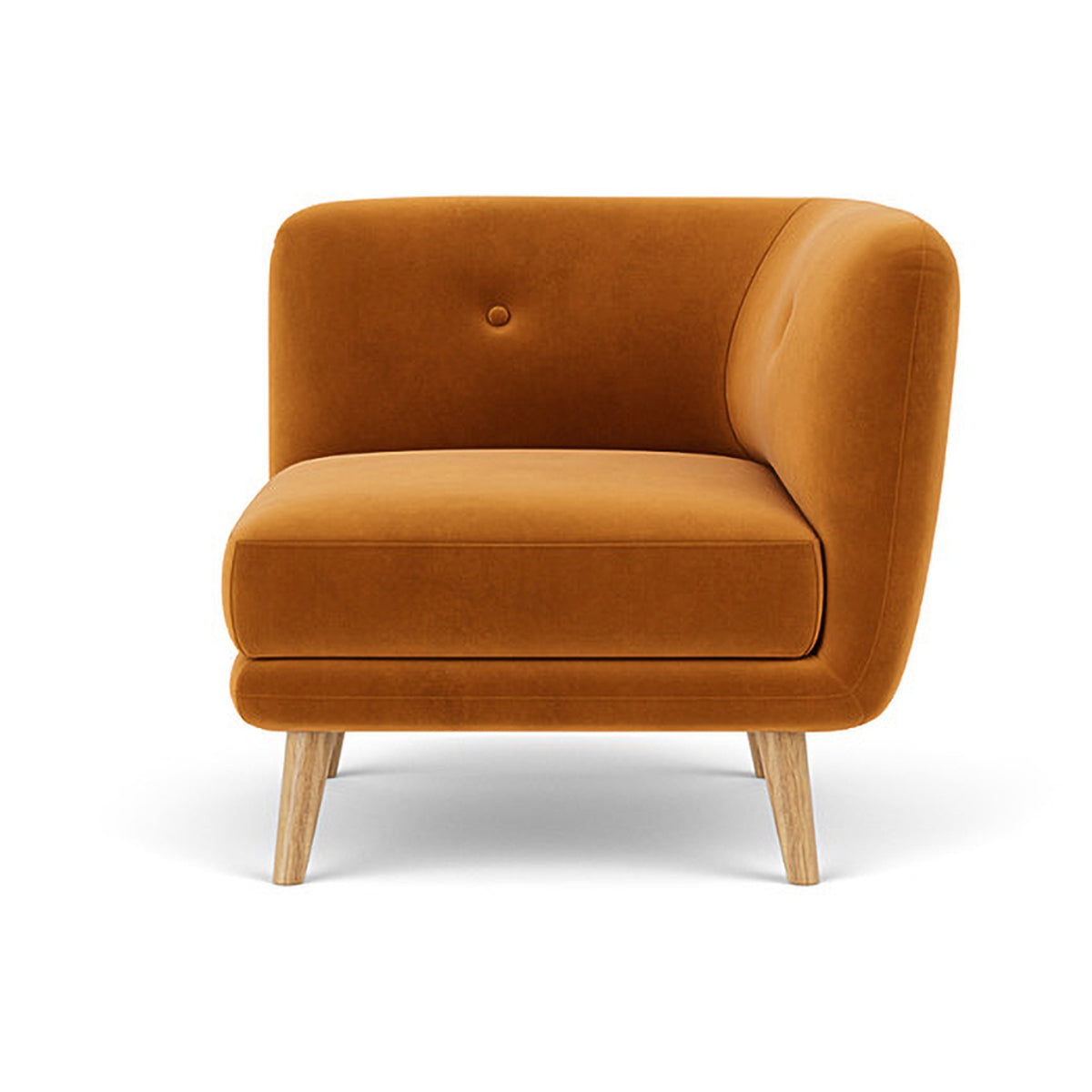 Alfred Fabric Right 1 Seater Modular Sofa - Modern Comfortable Single Chair for Living Room, Bedroom & Small Spaces