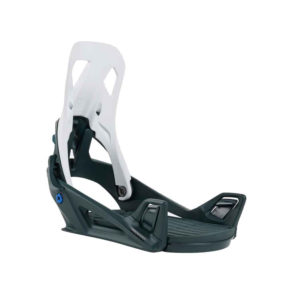 Burton 24/25 Step On Re:Flex Snowboard Bindings - Deep Emerald/White - Perfect for All-Mountain Riding & Freestyle Snowboarding