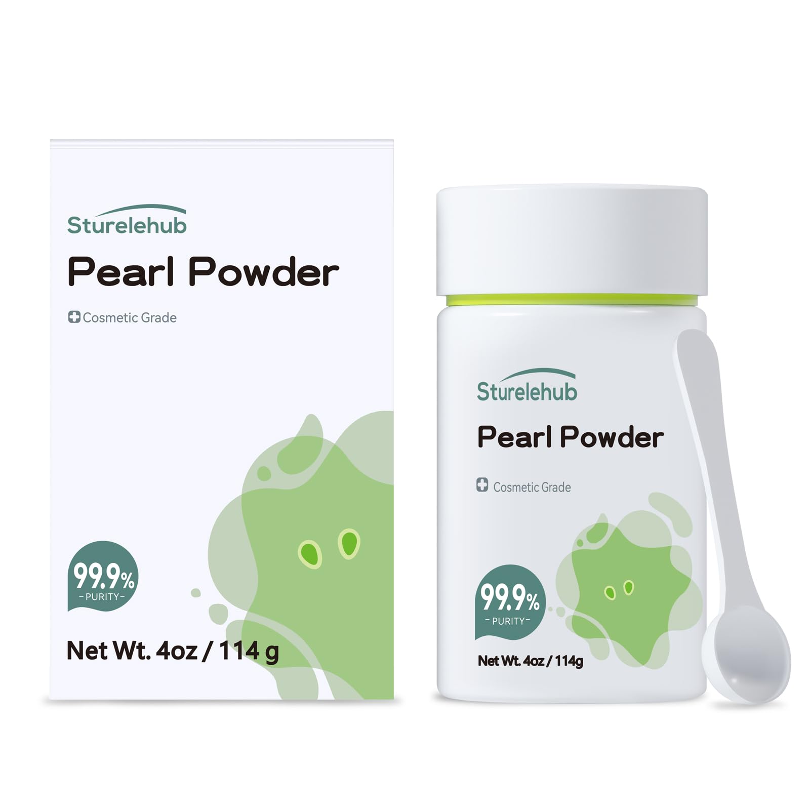 Organic Pearl Powder 4OZ (114g) - 99.9% Pure Cosmetic Grade for DIY Skincare, Face Masks, Creams & Lotions - Natural Whitening & Anti-Aging Ingredient for Homemade Beauty Products - Perfect for Brightening Serums, Night Creams & Facial Treatments