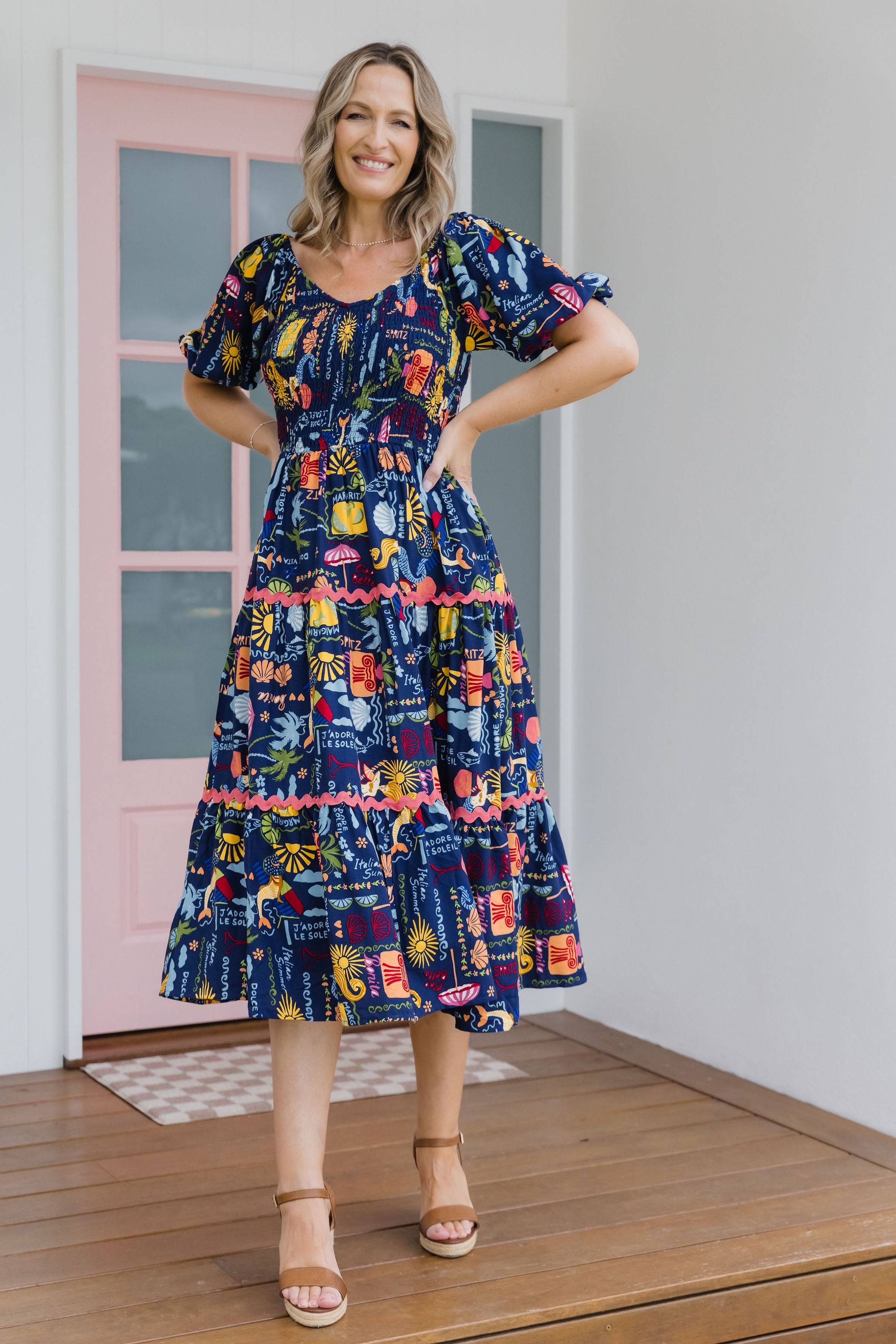 Peri Midi Dress - Flowy Euro Summer Dress for Women | Perfect for Beach Vacations, Date Nights & Summer Parties