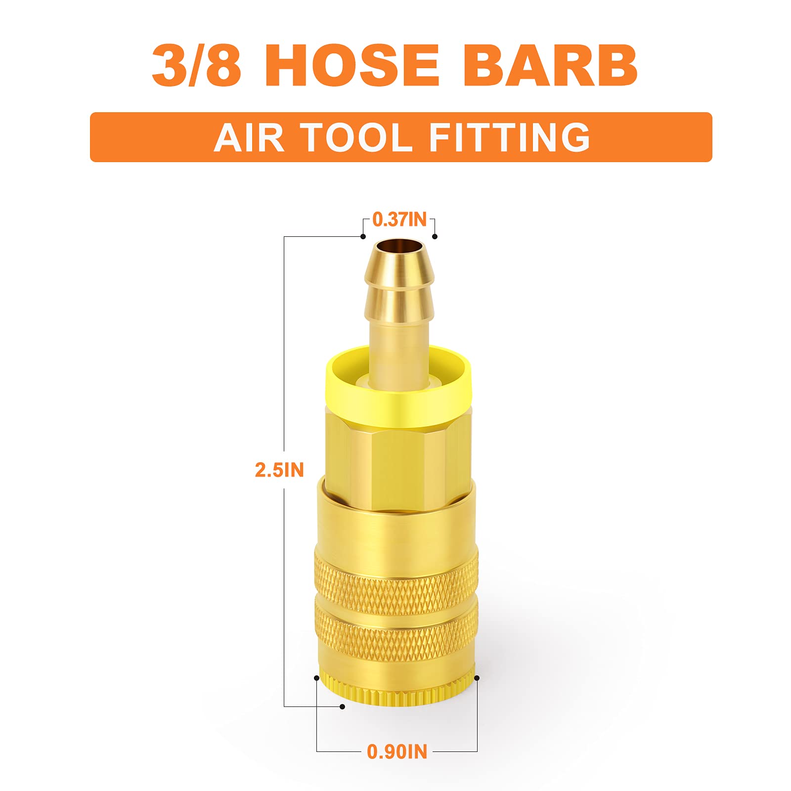 12-Piece Industrial Air Coupling Set with 3/8