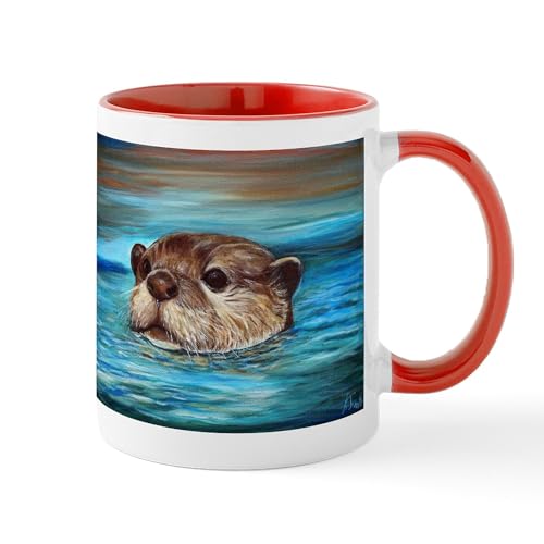 White/Red Inside - River Otter Mugs