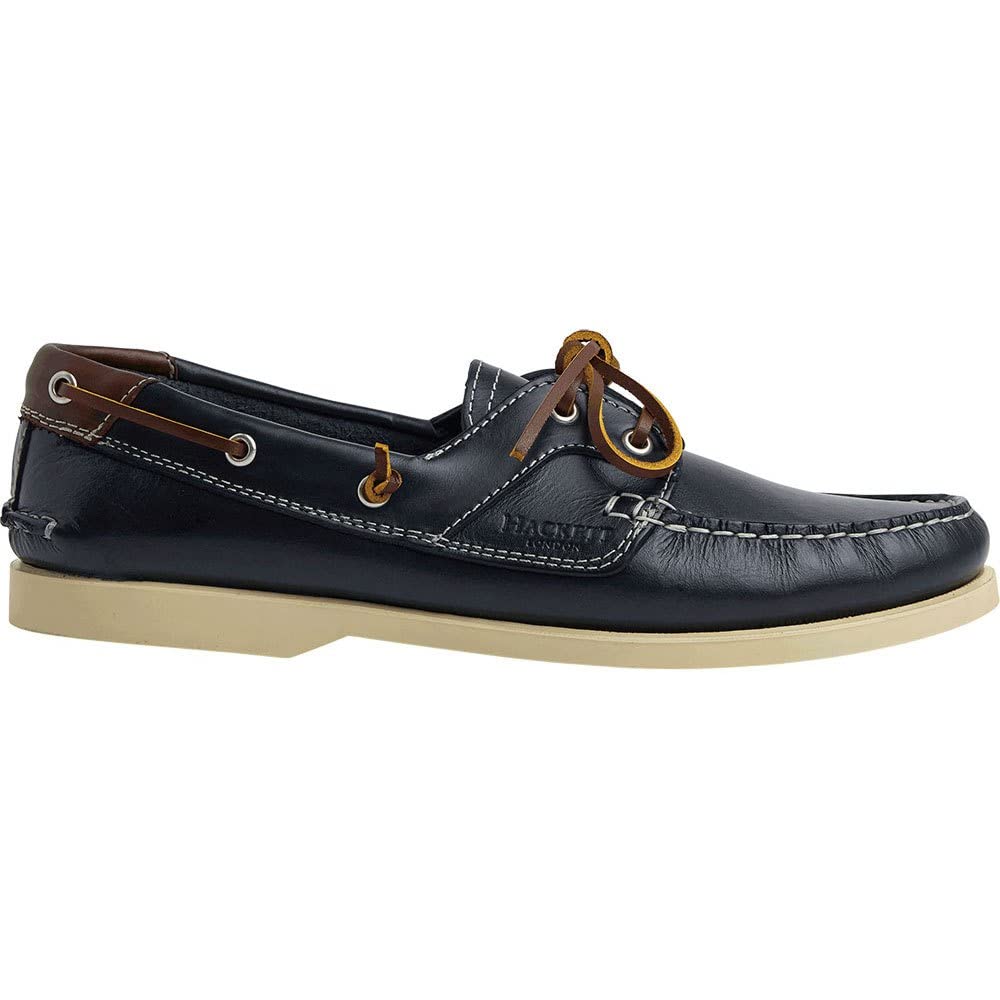 Hackett London Men's Classic Boat Shoes - Comfortable Leather Deck Shoes for Sailing, Casual Wear & Outdoor Activities