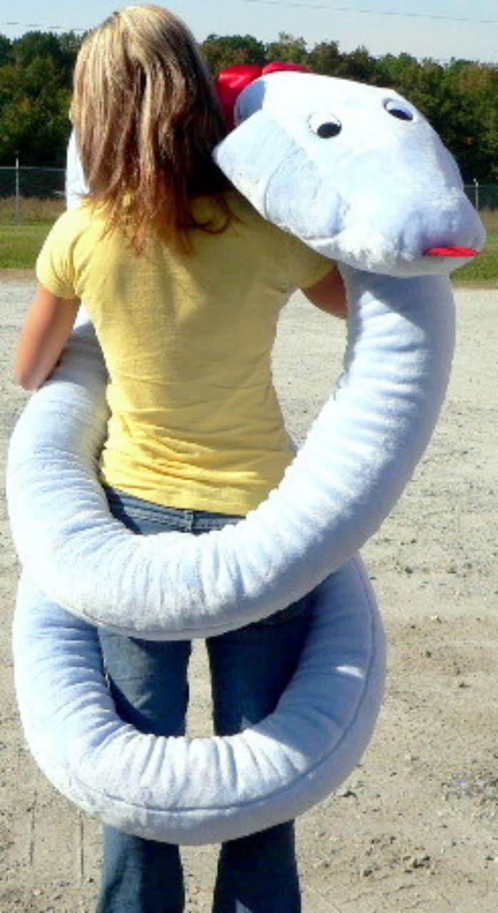 18 Feet Long Giant Plush Stuffed Snake - Extra Large Sky Blue Soft Toy - Handmade in USA - Perfect for Kids' Rooms, Nursery Decor, and Playtime Fun