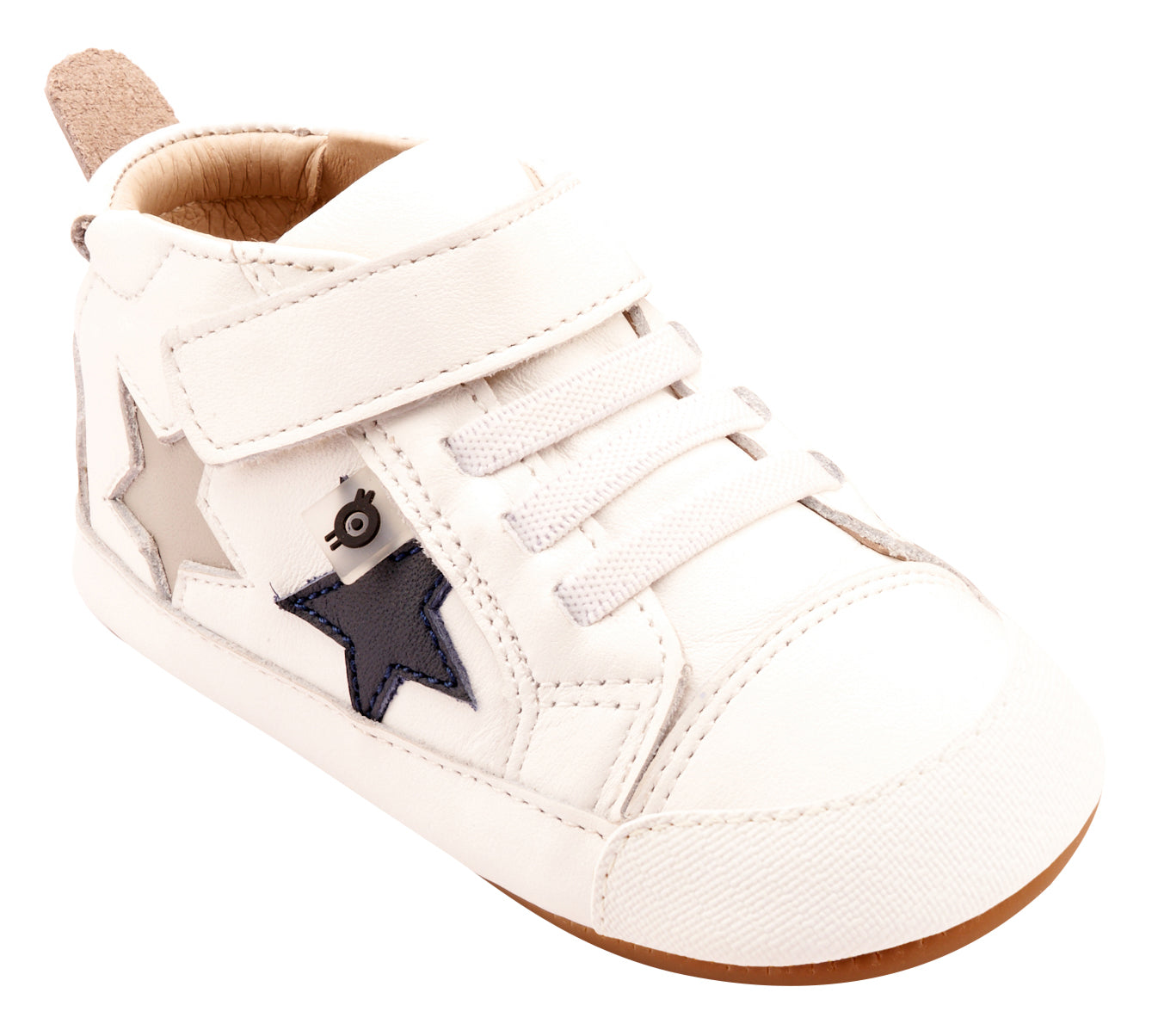 Old Soles Boys' 0075RT Starstar Rubber Toe Casual Sneakers - Snow, Navy, Grey | Comfortable Kids' Shoes for School, Play & Everyday Wear