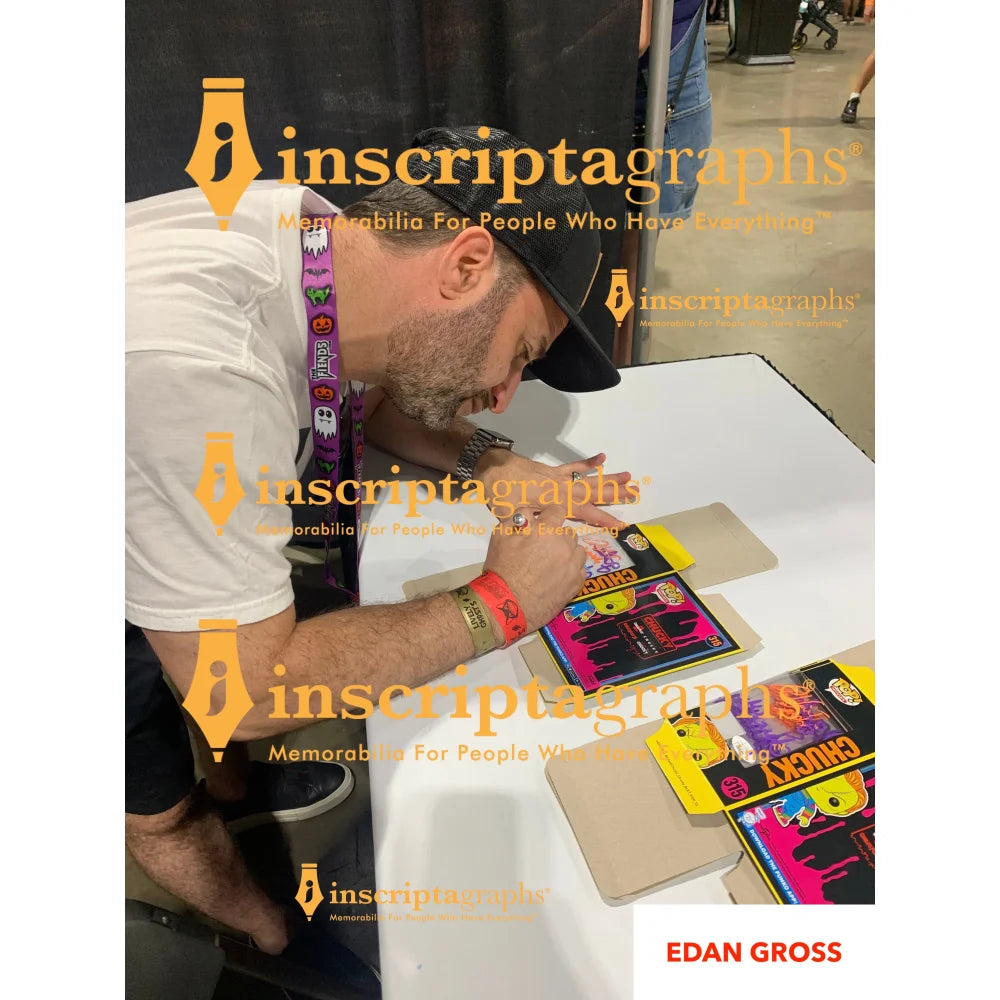 Chucky Funko Pop #315 Neon - Autographed by Ed Gale, Alex Vincent & Edan Gross with JSA COA - Signed Horror Collectible for Fans & Movie Memorabilia Enthusiasts