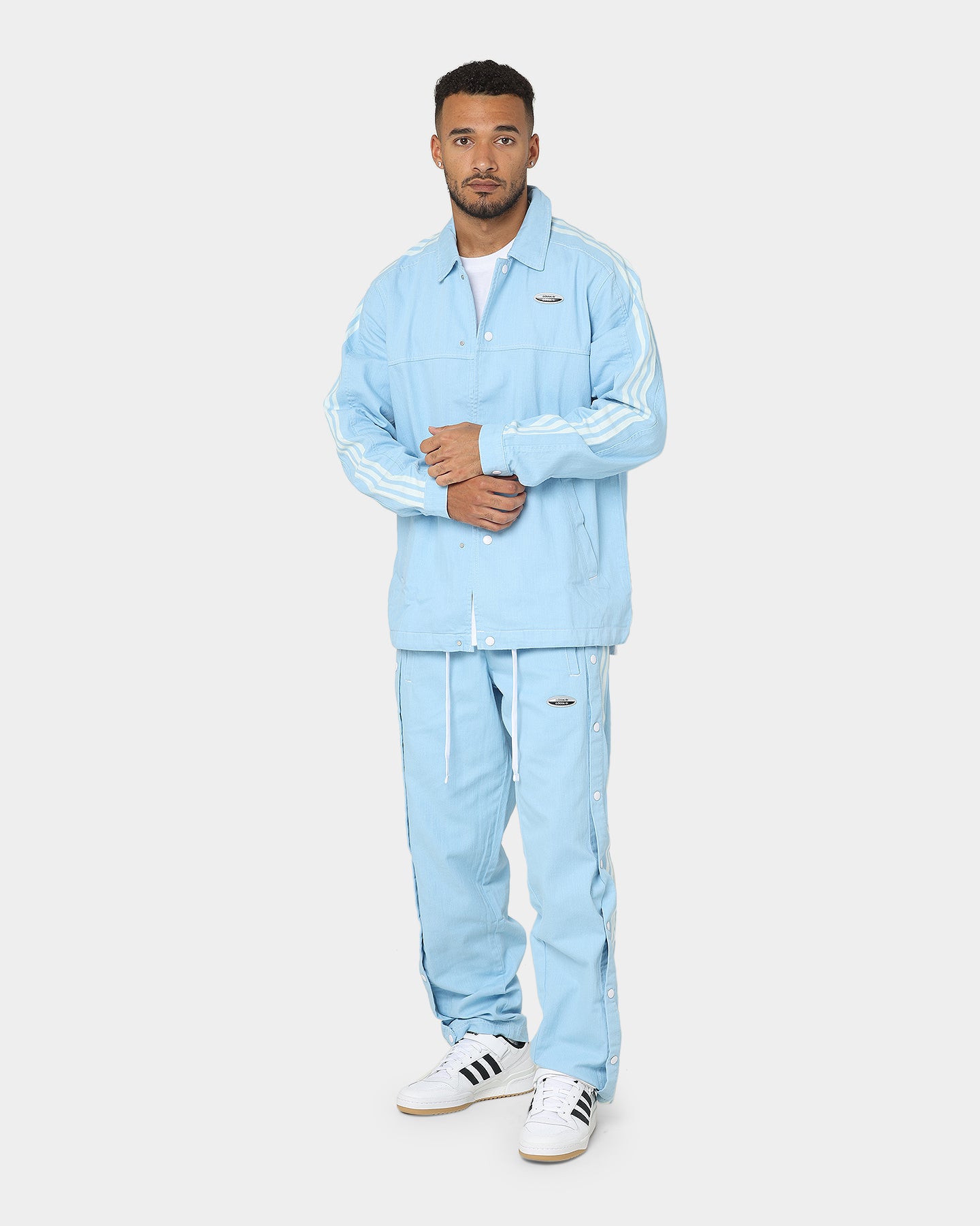 Adidas Denim Jacket for Men - Light Blue Wash Casual Jacket with Classic Logo | Perfect for Streetwear, Outdoor Activities & Everyday Fashion