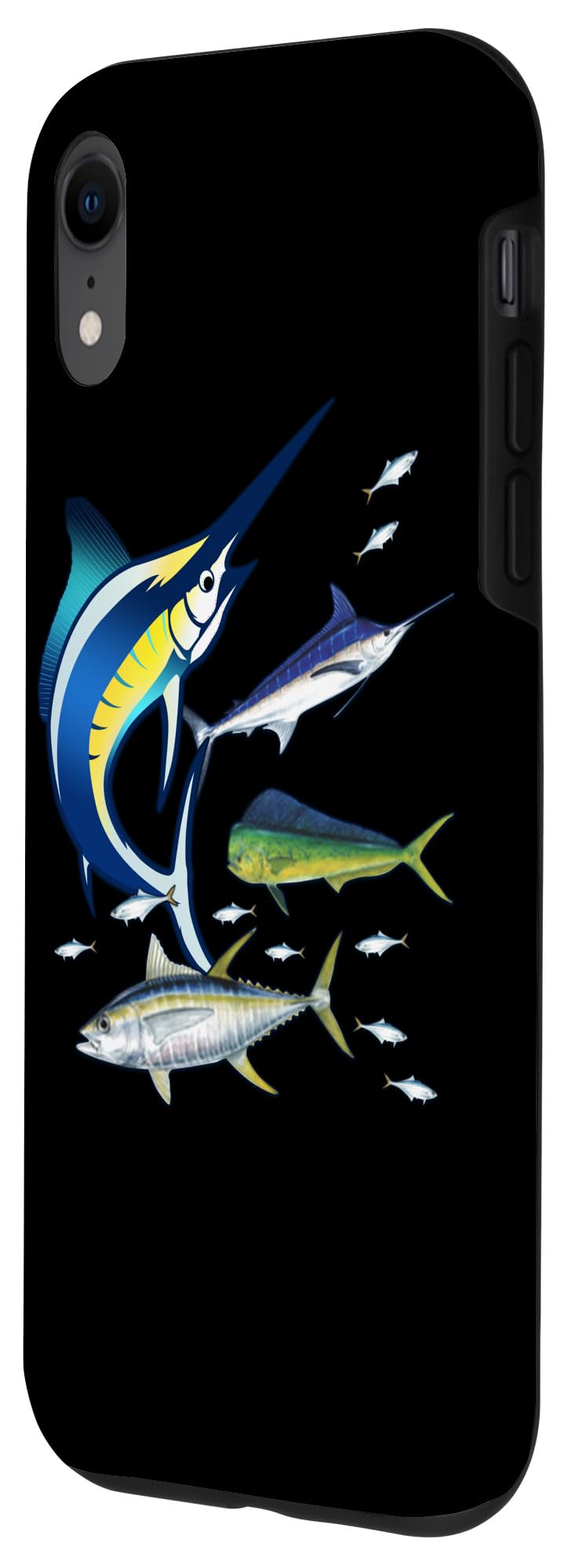 iPhone XR Waterproof Case - Saltwater Fish Design (Swordfish, Mahi Tuna, Kingfish) for Ocean Lovers | Perfect for Beach, Swimming & Underwater Photography