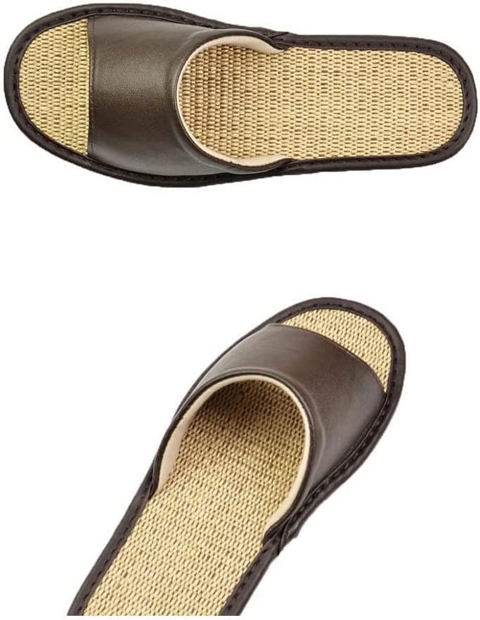 Soft Leather Slippers for Men & Women - Comfortable Indoor House Shoes with Non-Slip Sole - Cozy Couple Slippers in Red (Size 35-36) - Perfect for Home, Spa & Relaxation