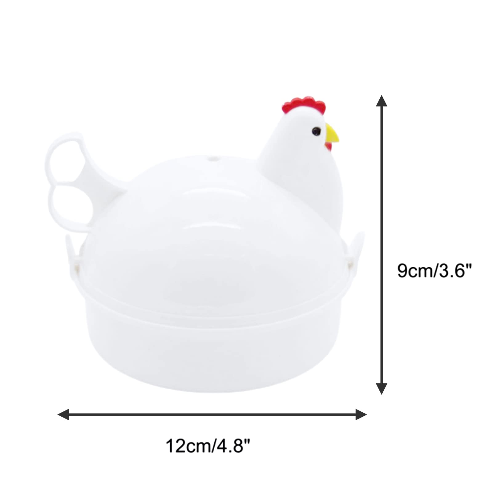 DUDOK Electric Egg Cooker - 4 Egg Capacity Microwave Egg Boiler with Steamer, Chicken-Shaped Design for Fast & Safe Cooking | Perfect for Breakfast Meal Prep, Office Lunch, and Home Kitchen Use