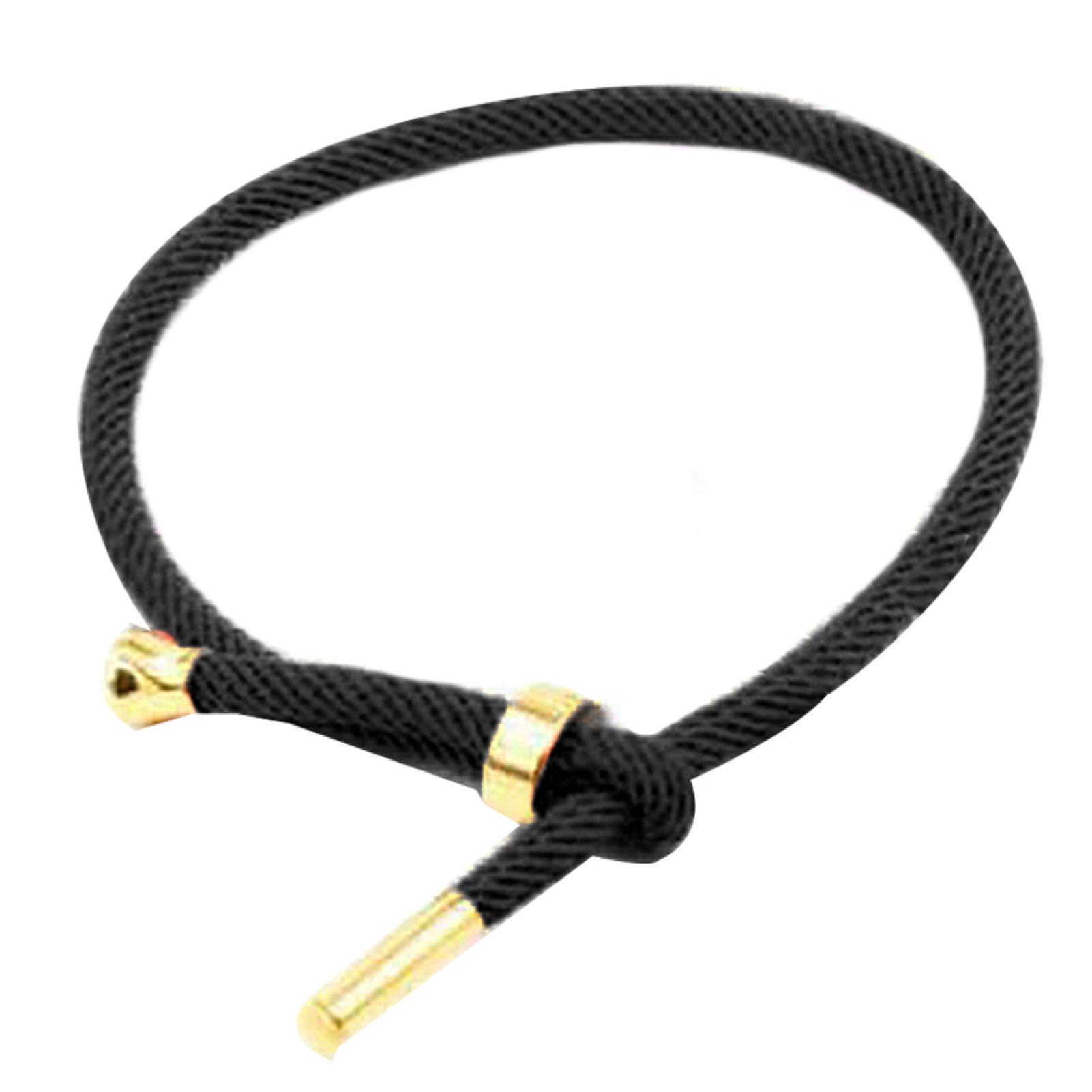 Hislaves Unisex Titanium Steel Braided Rope Bracelet - 3mm Adjustable Lucky Bangle for Men & Women - DIY Jewelry Gift for Birthday, Anniversary - Perfect for Everyday Wear, Gifting & Spiritual Protection