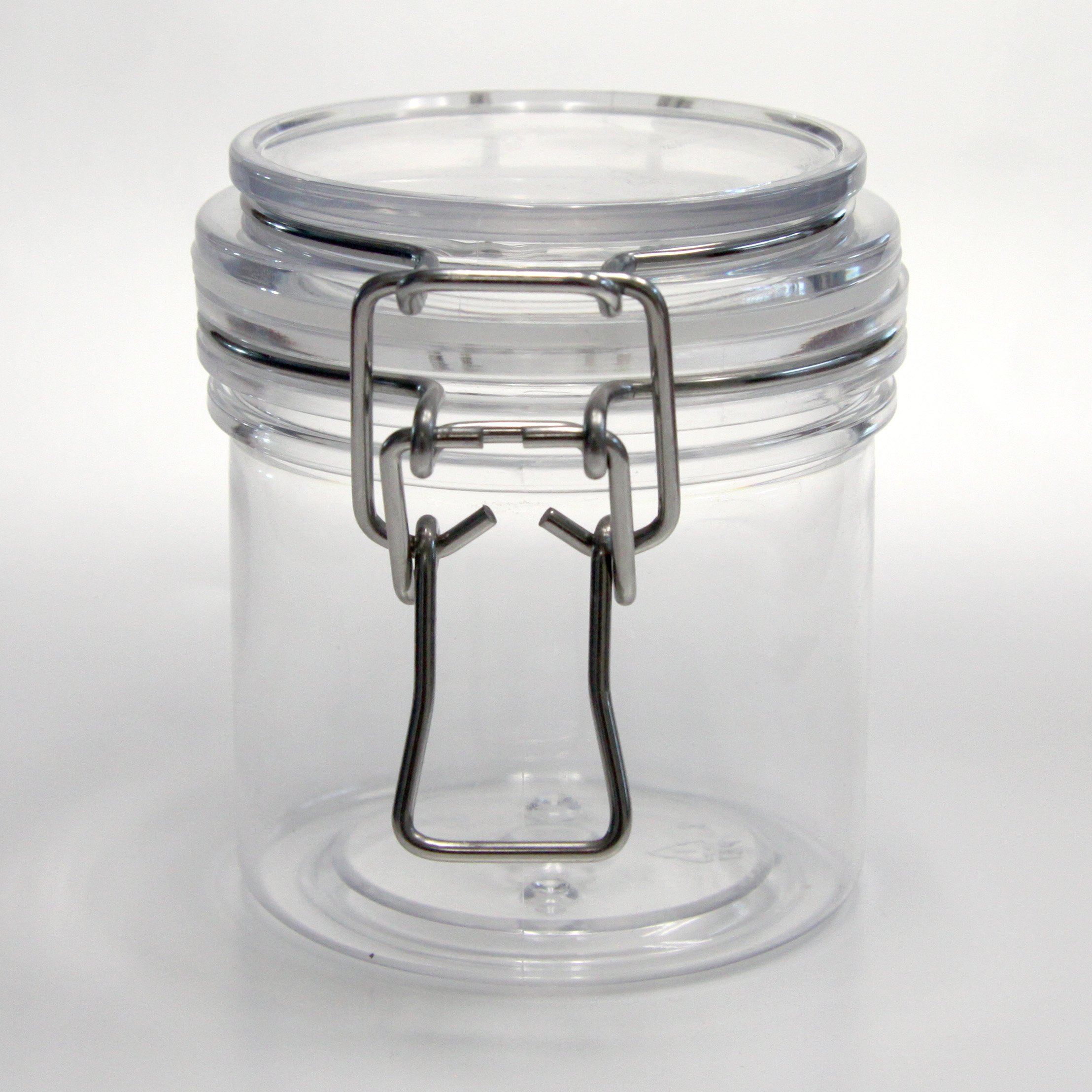 **400ml (12 Oz) Clear Acrylic Storage Jars with Locking Mason Lids – Airtight PET Plastic Kilner-Style Canisters for Kitchen, Pantry & Crafts (Pack of 4) – Perfect for Spices, Coffee, Tea & DIY Organizing**