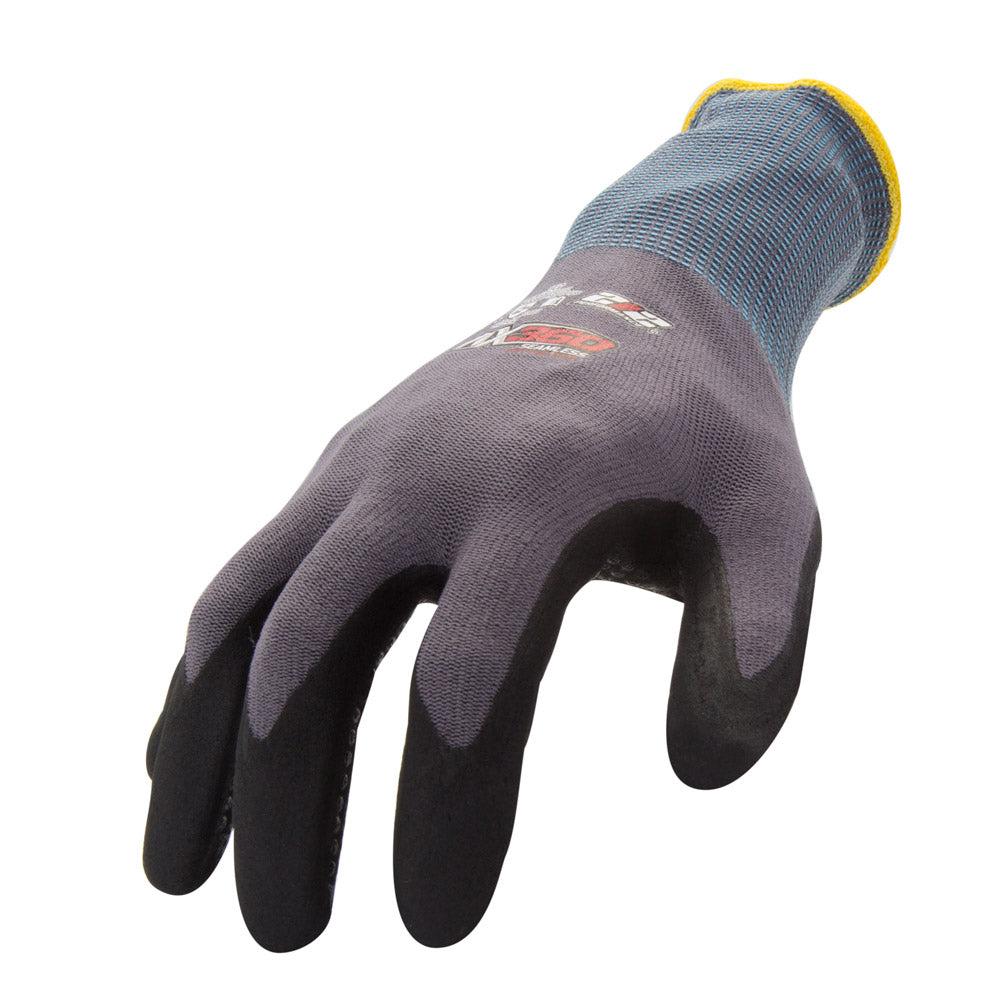 212 Performance AXDG 16 012 AX360 Dotted Grip Charcoal XXL Work Gloves - 12 Pairs Bulk Pack for Construction, Mechanics & Heavy Duty Tasks