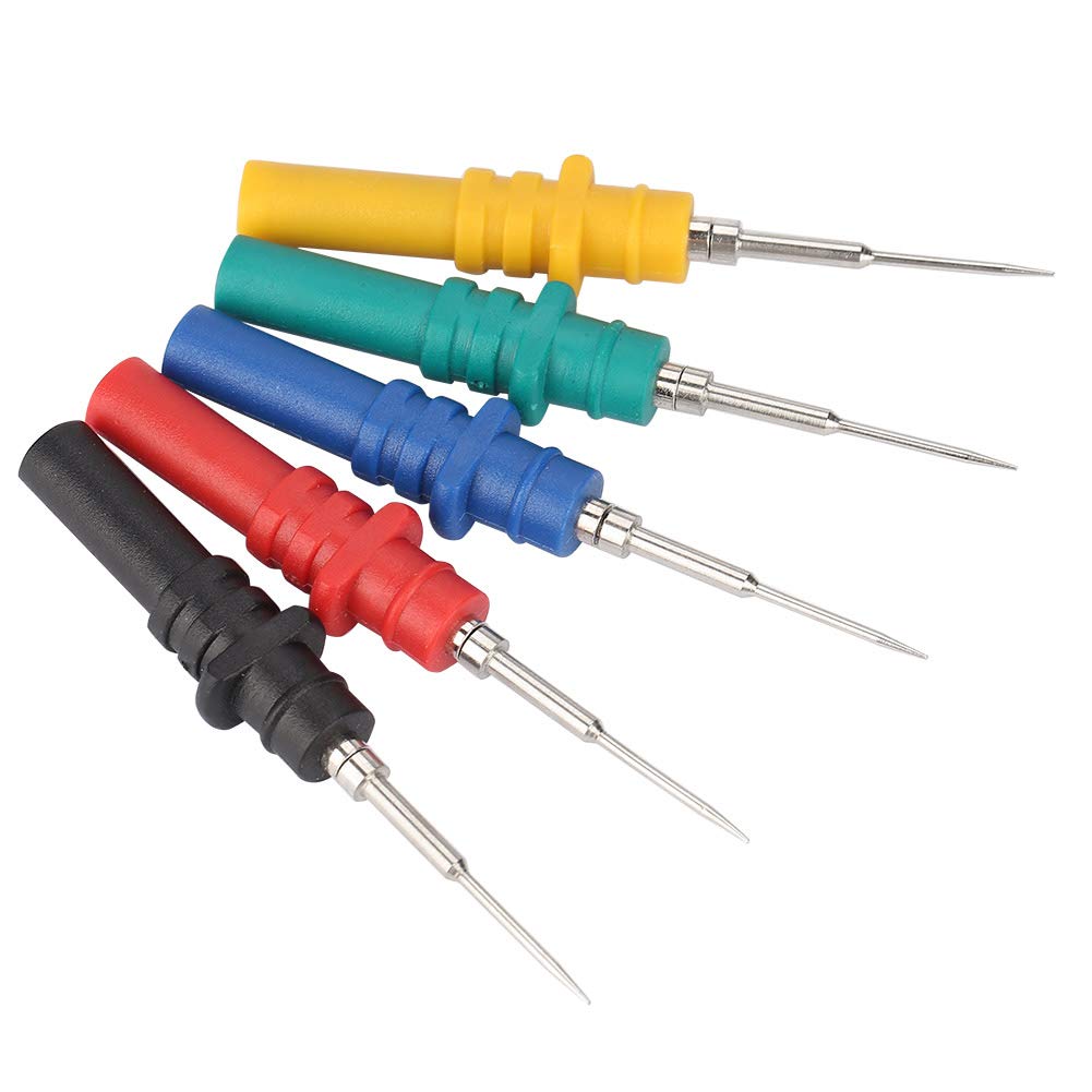 Akozon HT307A Insulation Wire Piercing Probes - 20pcs Automotive Oscilloscope Acupuncture Probe Pins Set for Diagnosis, Testing & Repair | Perfect for Car Electrical System Maintenance & Circuit Board Troubleshooting