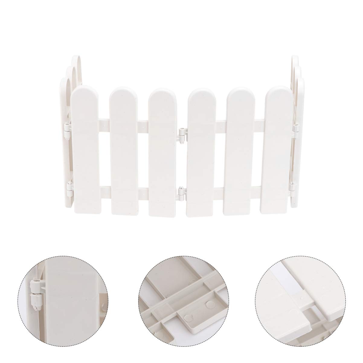 ABOOFAN 10Pcs White Plastic Miniature Fairy Garden Fence - 20X17CM DIY Picket Fence for Dollhouse, Yard, Lawn & Plant Decor | Perfect for Fairy Gardens, Landscape Edging & Home Decoration