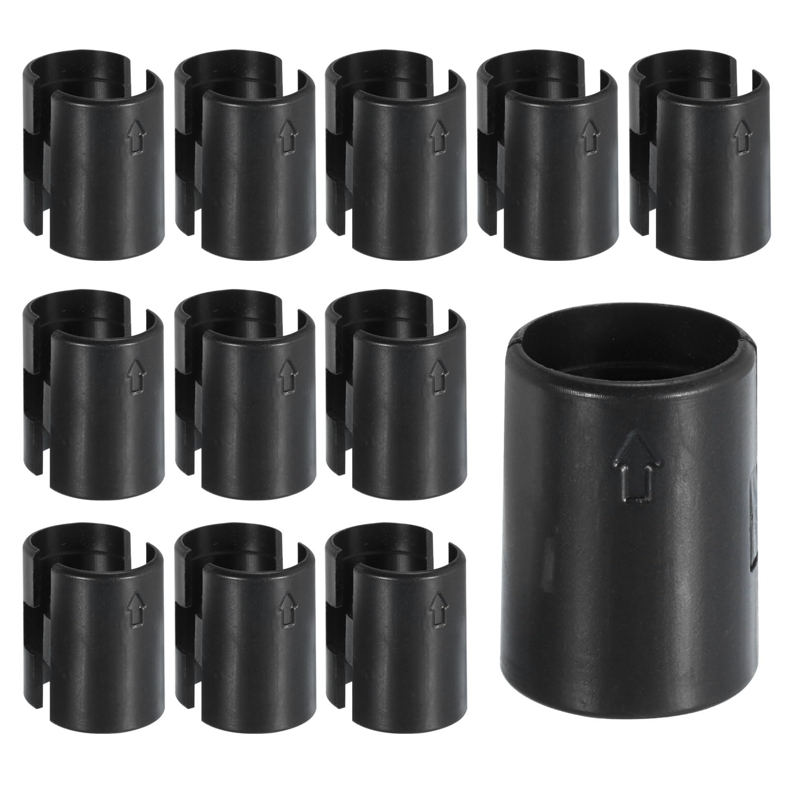 24pcs 7/8 Inch (22mm) Wire Shelf Clips - Plastic Shelving Sleeves Replacement for Wire Shelving System (12 Pairs) - Organize Kitchen, Garage & Closet Storage