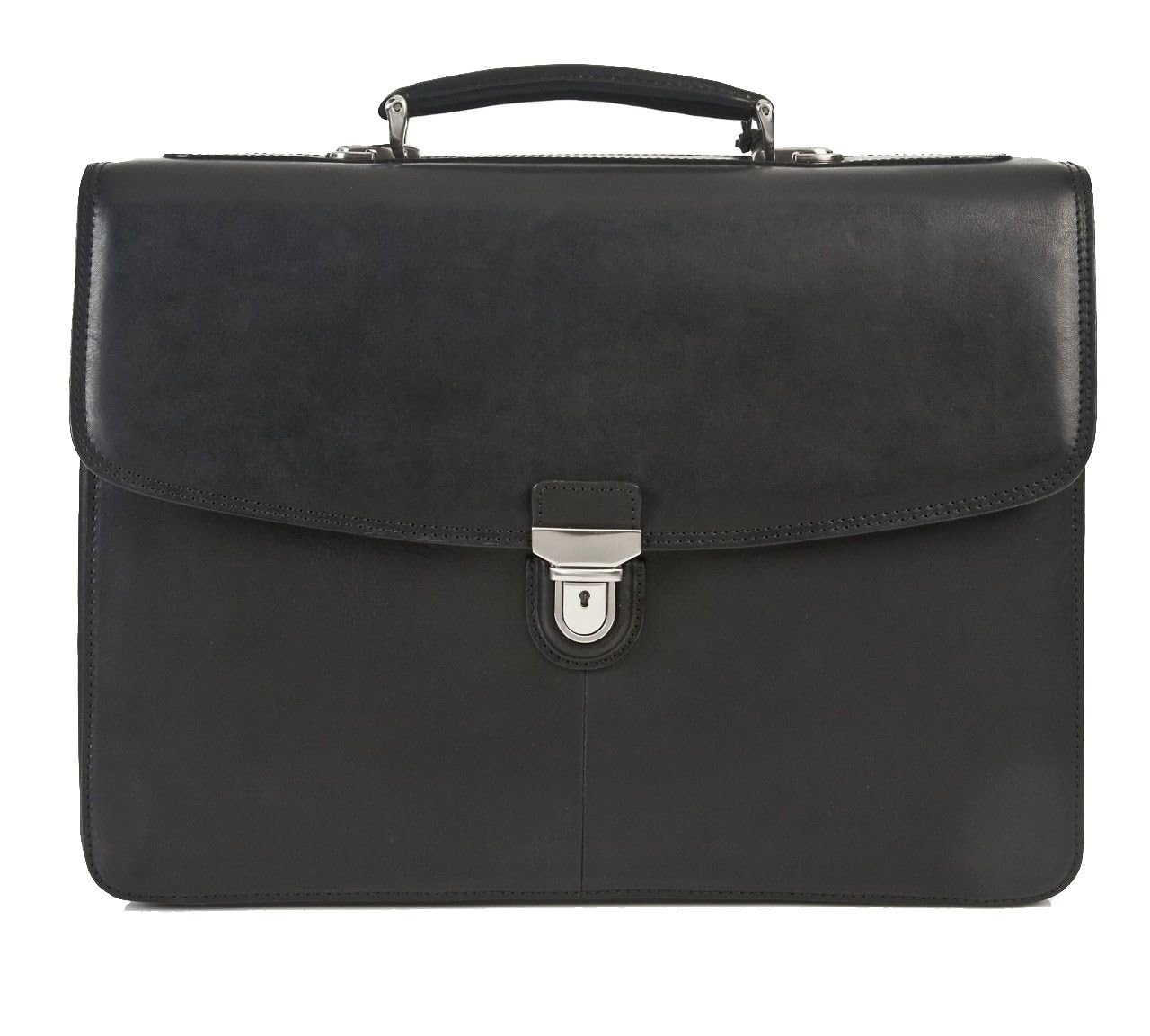 Tony Perotti Men's Italian Cow Leather Bella Russo Double Compartment Laptop Briefcase - Professional Business Bag for Office, Travel & Work Commute