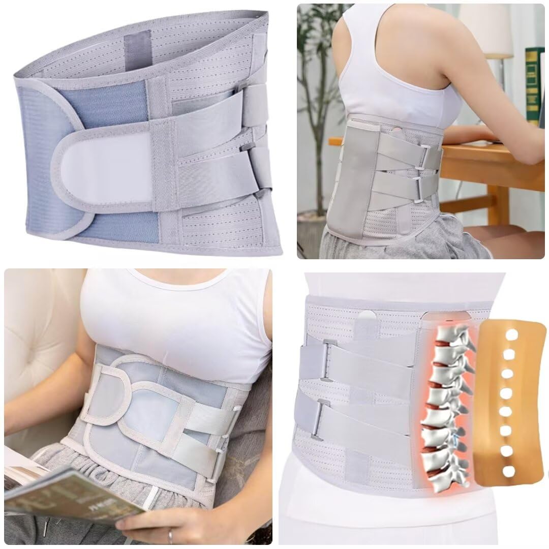 Orthorelieve Lumbarmate Back Brace Support - Adjustable Lower Back Pain Relief Belt for Men & Women - Perfect for Office Work, Sports, and Post-Surgery Recovery