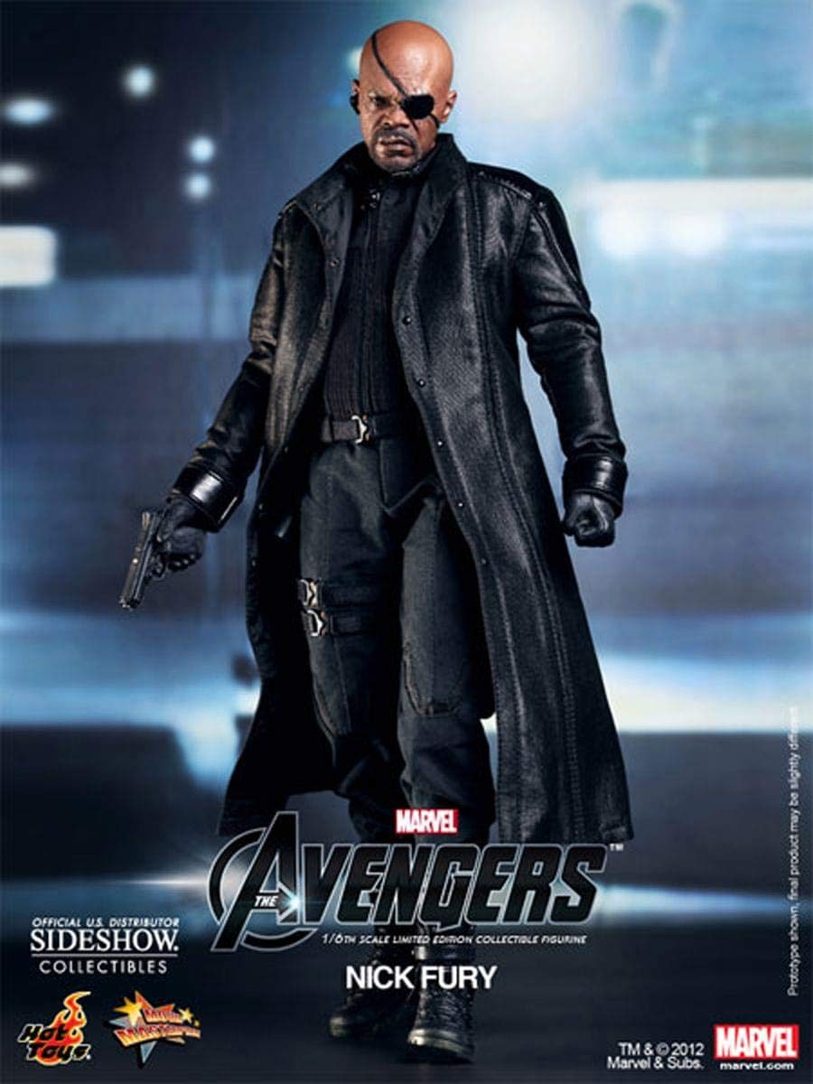 Avengers Nick Fury 1/6 Scale Action Figure - Movie Masterpiece Collectible for Marvel Fans & Display