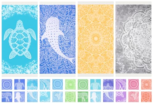 4 Pack Turtle Whale Flower Circle