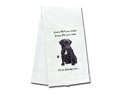 Black Pug Towel