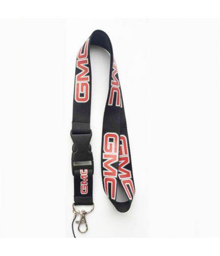 GMC Lanyard - Black with Red Logo - Premium ID Badge Holder for Work, Events, and Conferences