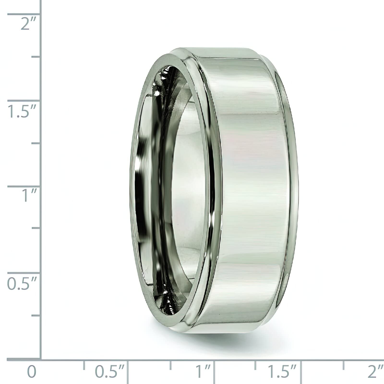 8mm Titanium Men's Wedding Ring Band - Size 9.5 - Durable & Comfortable Wedding Jewelry for Grooms, Engagements & Anniversaries