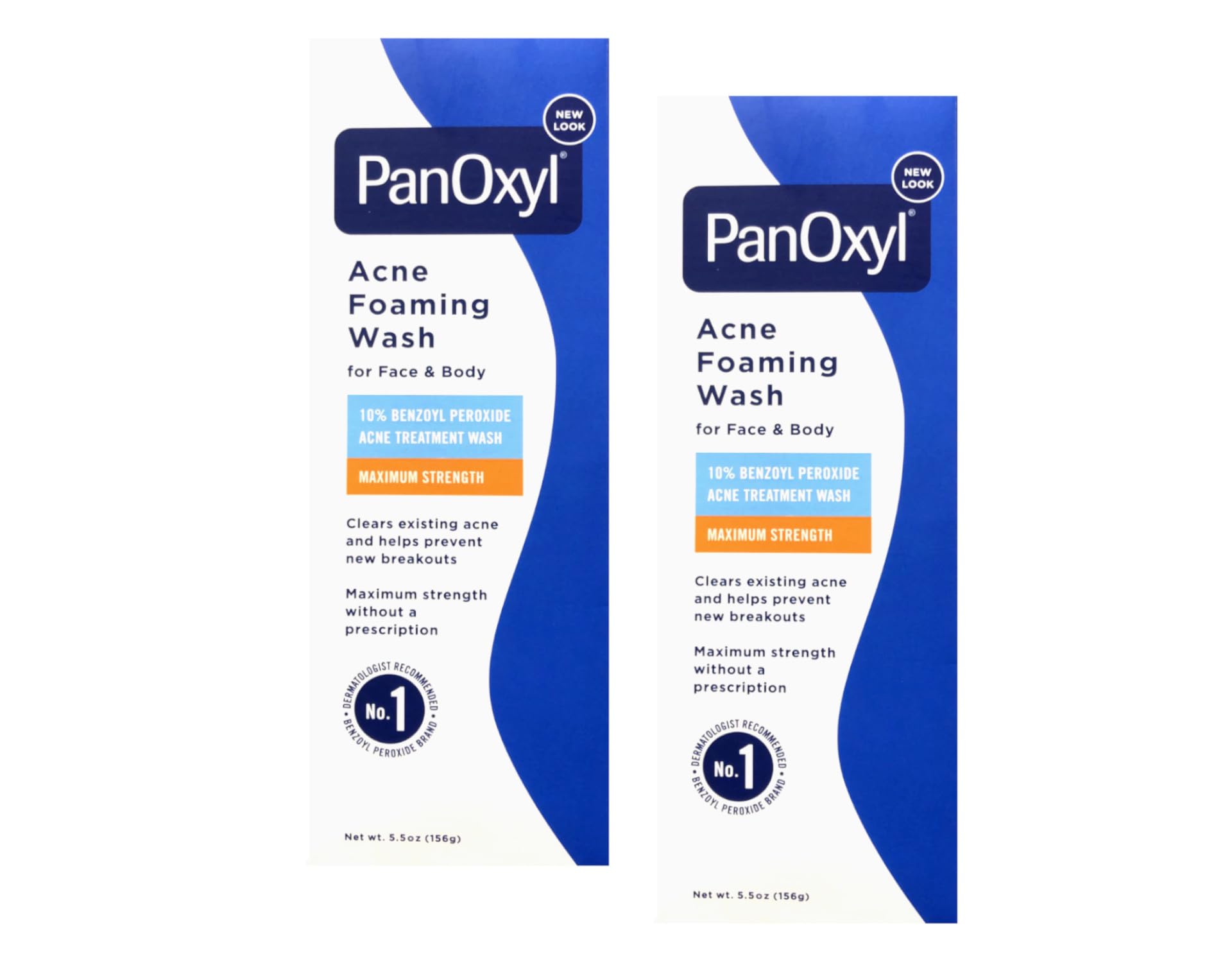 PANOXYL Acne Foaming Wash 5.5 oz - 2 Pack | Benzoyl Peroxide 10% Maximum Strength Acne Treatment | For Face & Body | Gentle Cleanser for Oily & Sensitive Skin | Helps Prevent Breakouts & Blackheads | Daily Skincare Routine for Teens & Adults