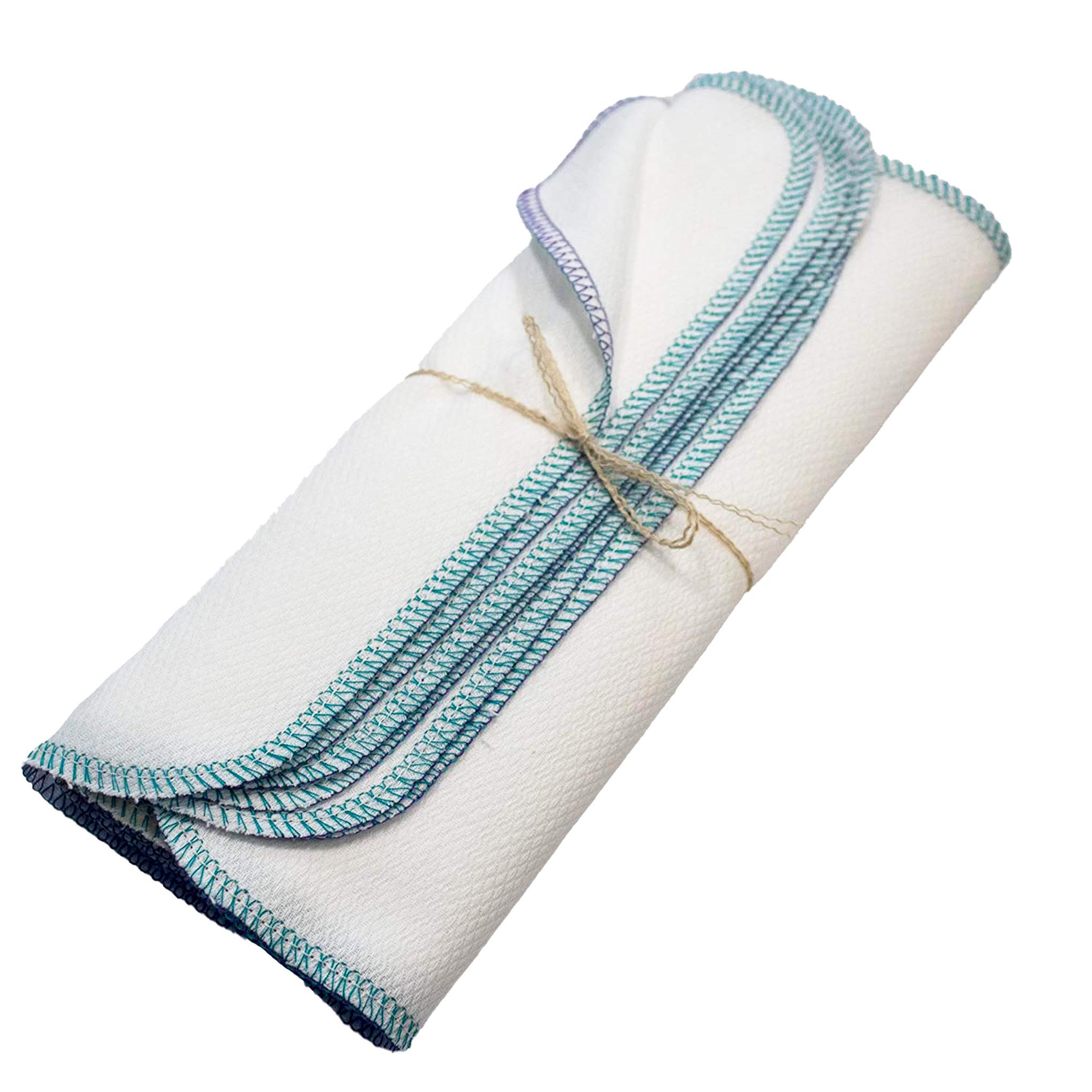 Eco-Friendly Reusable Paper Towels - 12 Pack Washable Cloth Towels for Kitchen, Sustainable & Soft Teal Purple Paperless Towels | Perfect for Cleaning, Spills & Eco-Conscious Homes (Bright White)