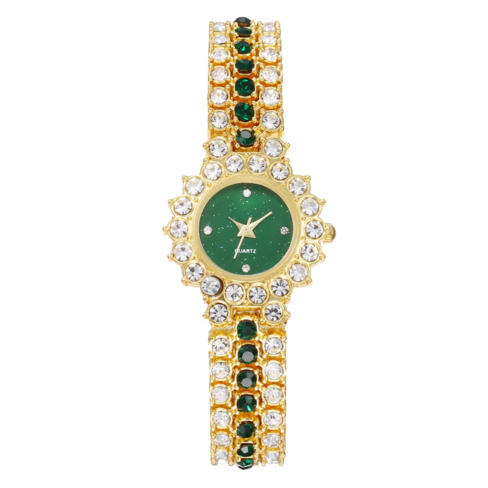 Stylish Diamond & Gypsophila Quartz Watch for Men & Women - Luxury Fashion Timepiece for Everyday Wear, Office, Parties & Special Occasions