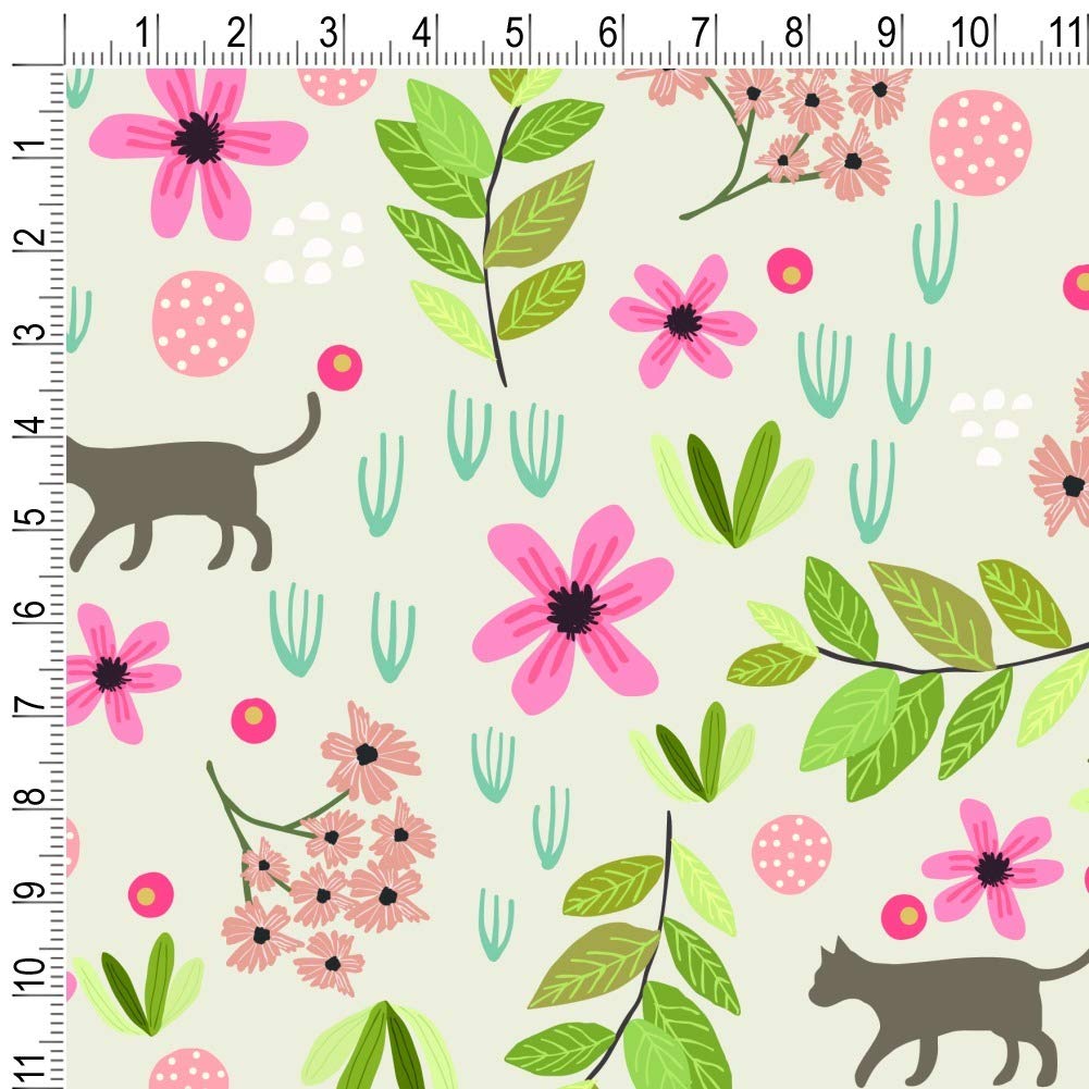 Premium Cat and Floral Pattern Gift Wrapping Paper Rolls - Perfect for Birthday Presents, Holiday Gifts & Party Decorations | GRAPHICS & MORE