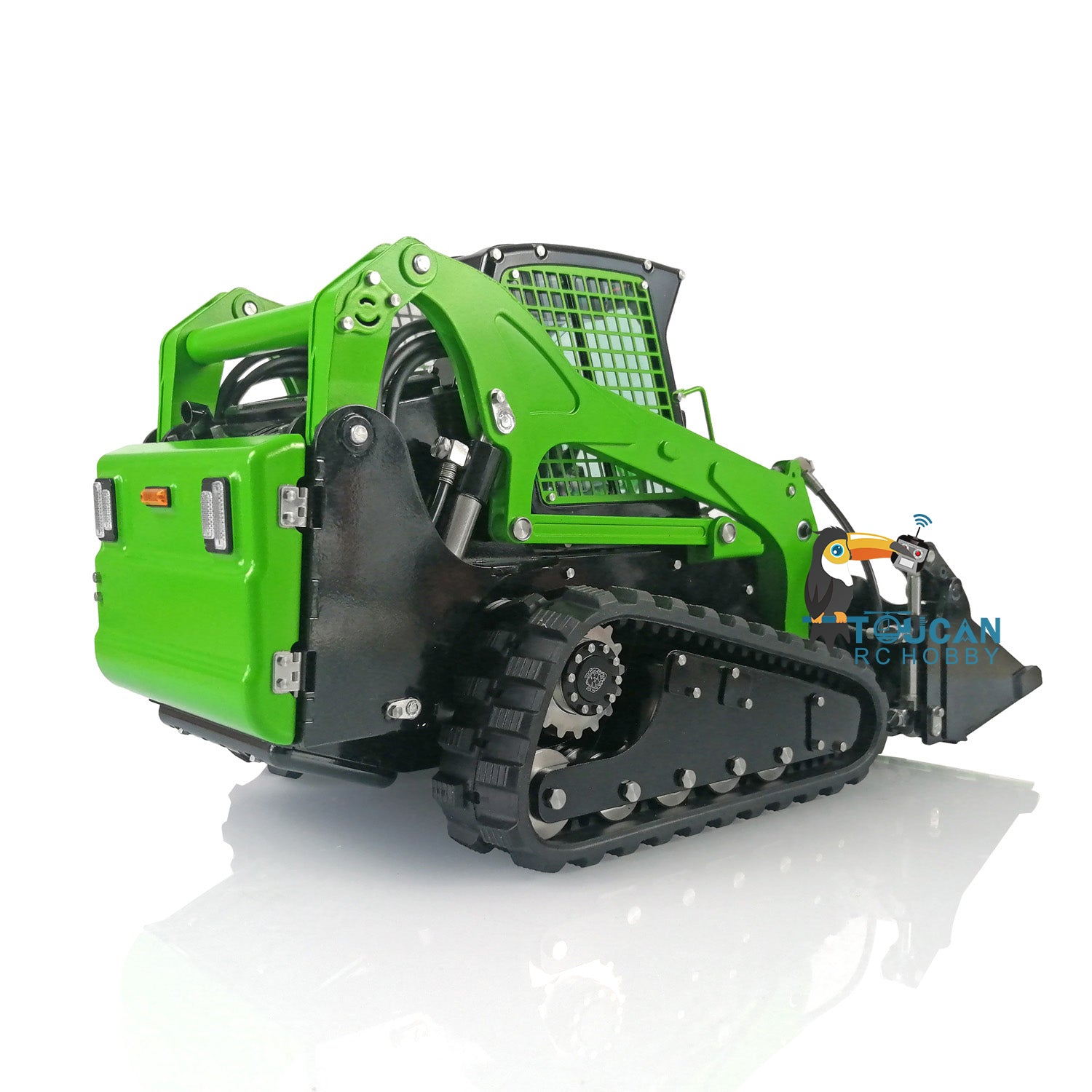 LESU 1/14 Scale RC Hydraulic Skid Steer Loader - Metal Tracked DIY Model with Lights & Sound, Fork/Bucket/Sieve/Gripper/Ripper Attachments - Perfect for Construction Simulation, RC Hobbyists & Collectors