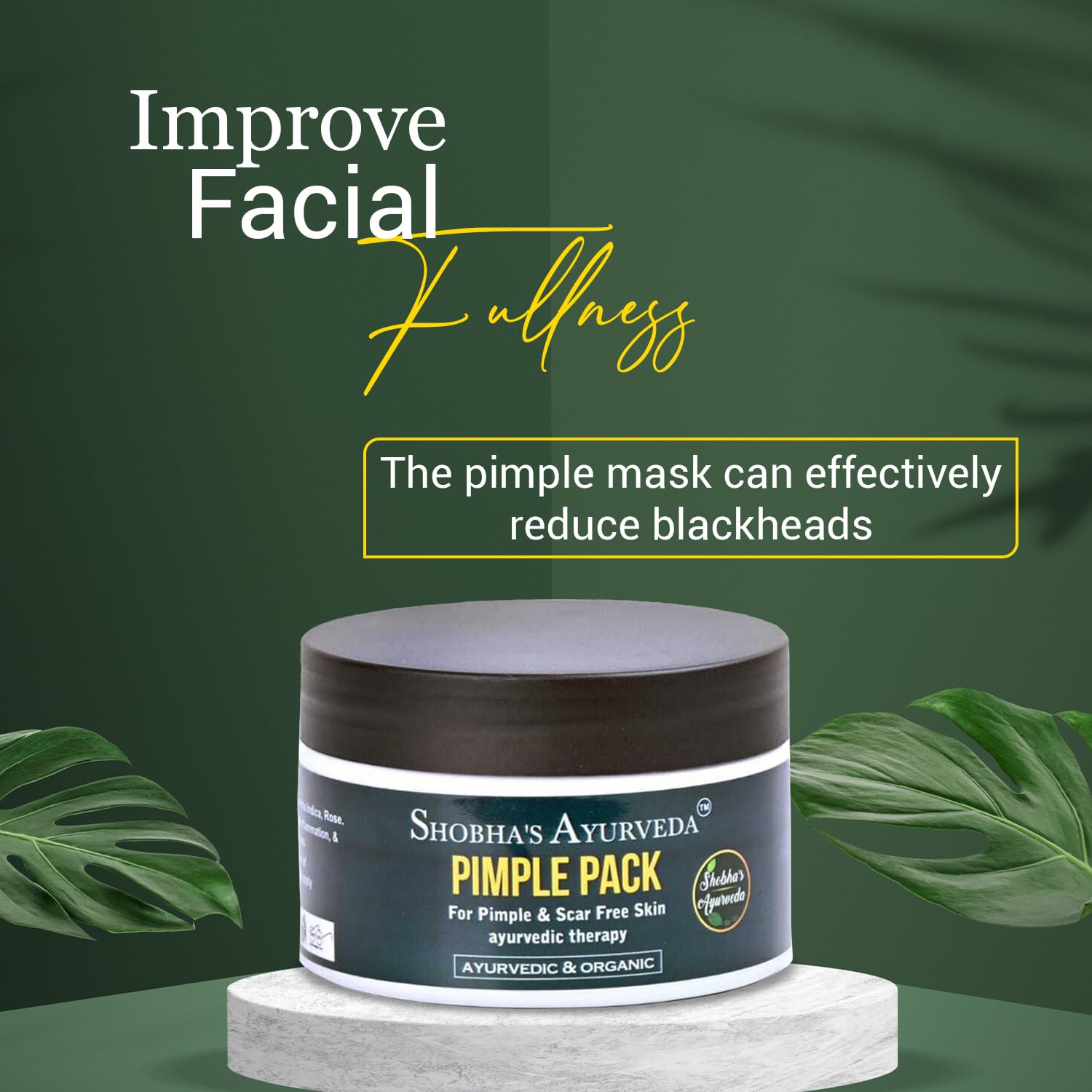 Shobha's Ayurveda Anti Acne Face Pack - Natural Acne Treatment for Oily Skin, Deep Cleansing Pore Minimizer with Moisturizing & Brightening Effects (Pack of 3) | Perfect for Daily Skincare Routine & Teenage Acne Care