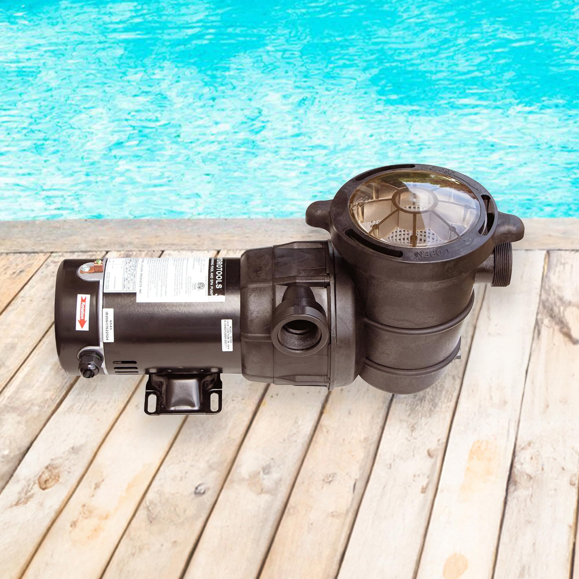 SWIMLINE HYDROTOOLS 0.75HP Above-Ground Pool Pump with Hydro-Flo Technology | 3720 GPH Flow Rate | Horizontal Shaft Design | Perfect for Pool Maintenance, Water Circulation & Filtration