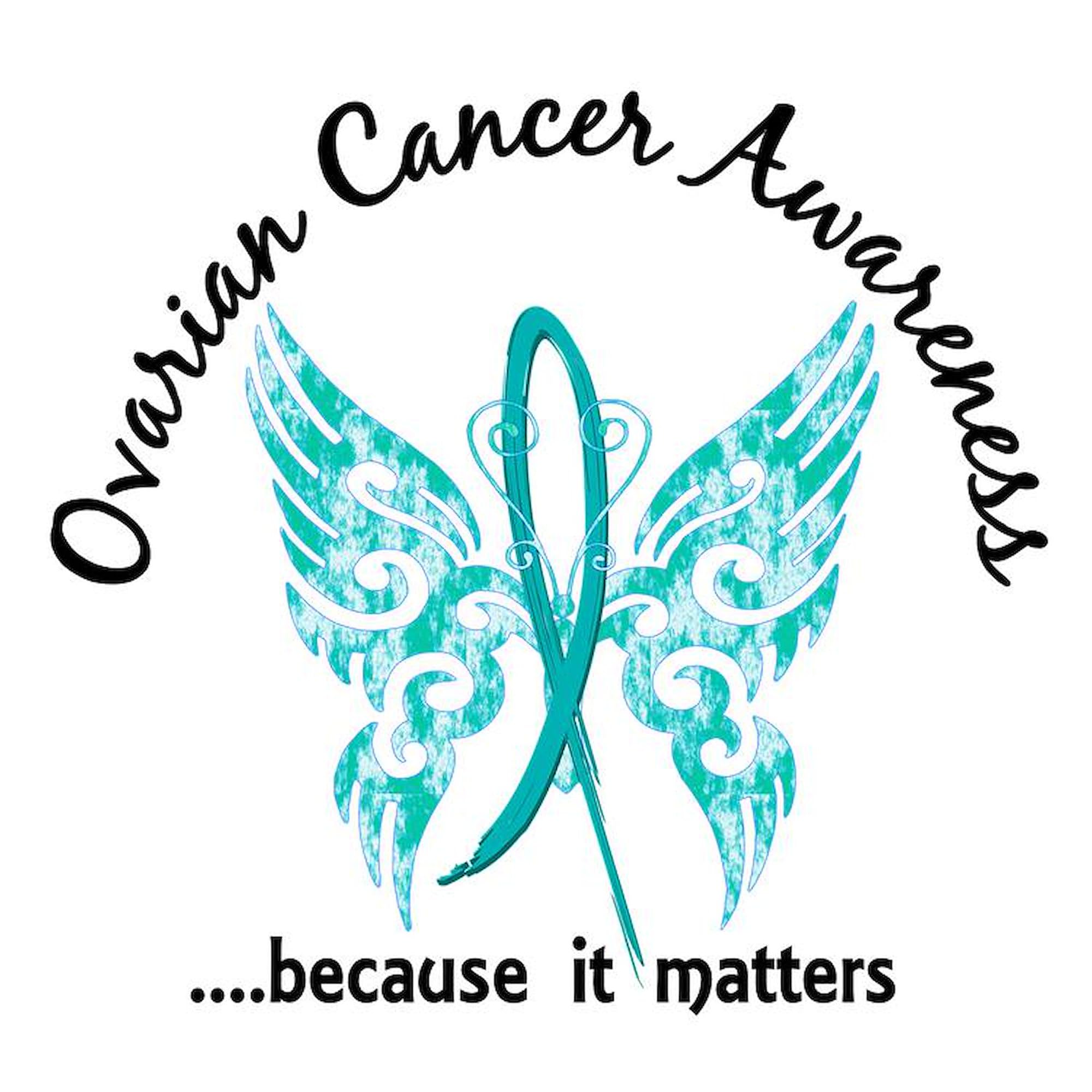 Ovarian Cancer Awareness Butterfly Car Magnet - 3x3 Inch Square Magnetic Bumper Sticker for Cars, Trucks & Vehicles | Support Cancer Survivors & Show Solidarity | Perfect for Fundraisers, Awareness Campaigns & Personal Expression