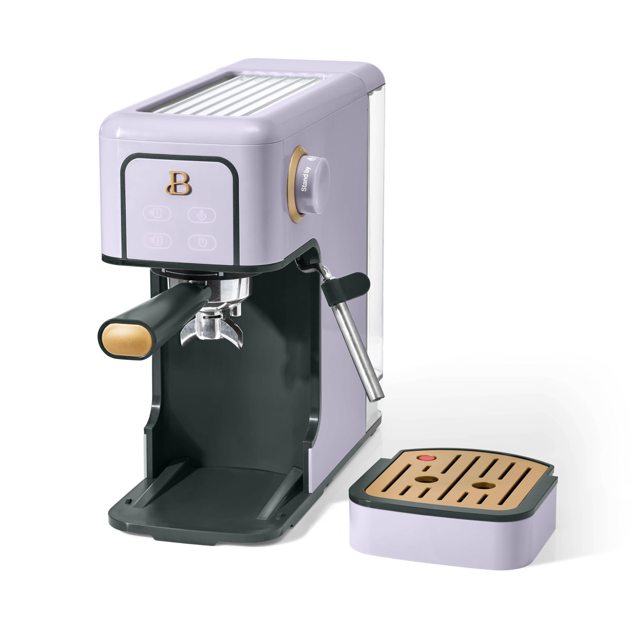 Drew Barrymore 20-Bar Pressure Espresso Machine - Slim & Sleek Lavender Finish for Home Baristas | Perfect for Small Kitchens, Office Coffee Breaks & Gift Giving