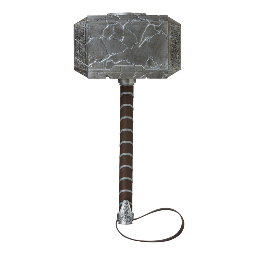 Marvel Legends Series Thor: Love and Thunder Electronic Mjolnir Hammer - Collectible Light and Sound Replica for Fans, Cosplay, and Display