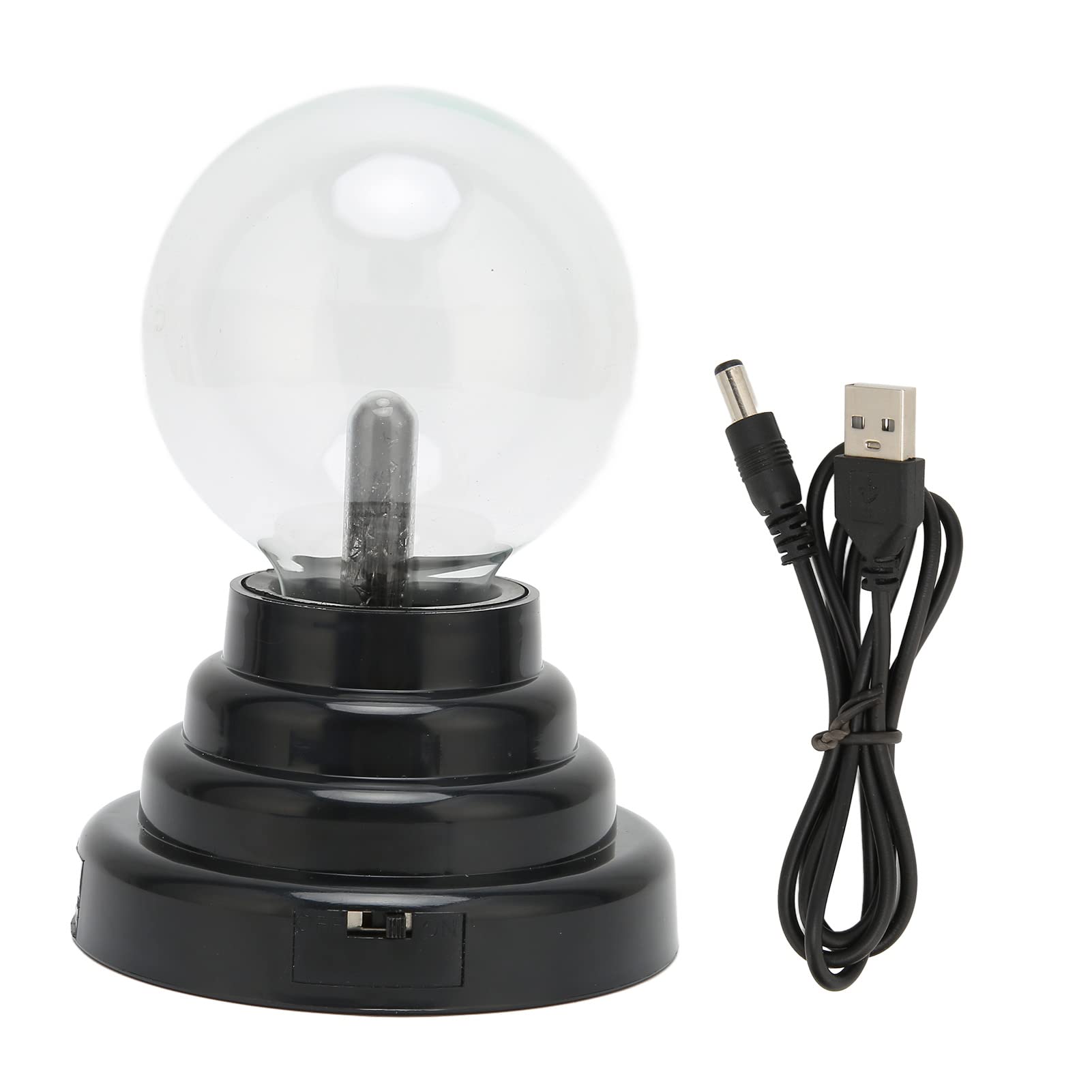 ASHATA 3-inch Plasma Ball Lamp - Touch Sensitive Electrostatic Decorative Lighting for Home, Party & Room Decor - USB/Battery Powered - Perfect for Science Experiments, Night Lights & Themed Parties