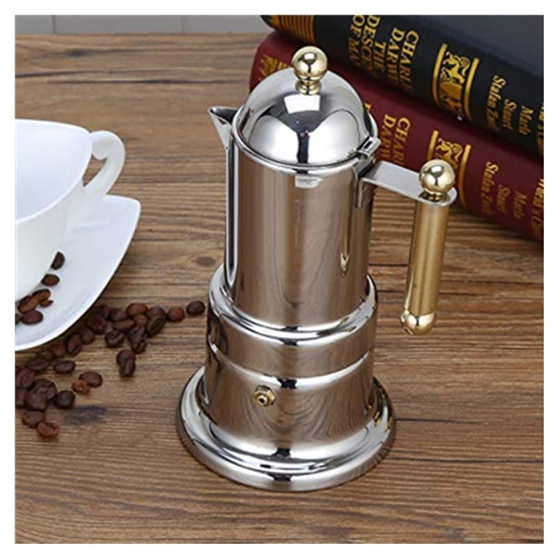 Pissente 200ml Stainless Steel Stovetop Coffee Maker with Valve - Portable Espresso Pot for Home, Kitchen, Office & Camping - Perfect for Italian Coffee, Outdoor Adventures & Daily Brewing