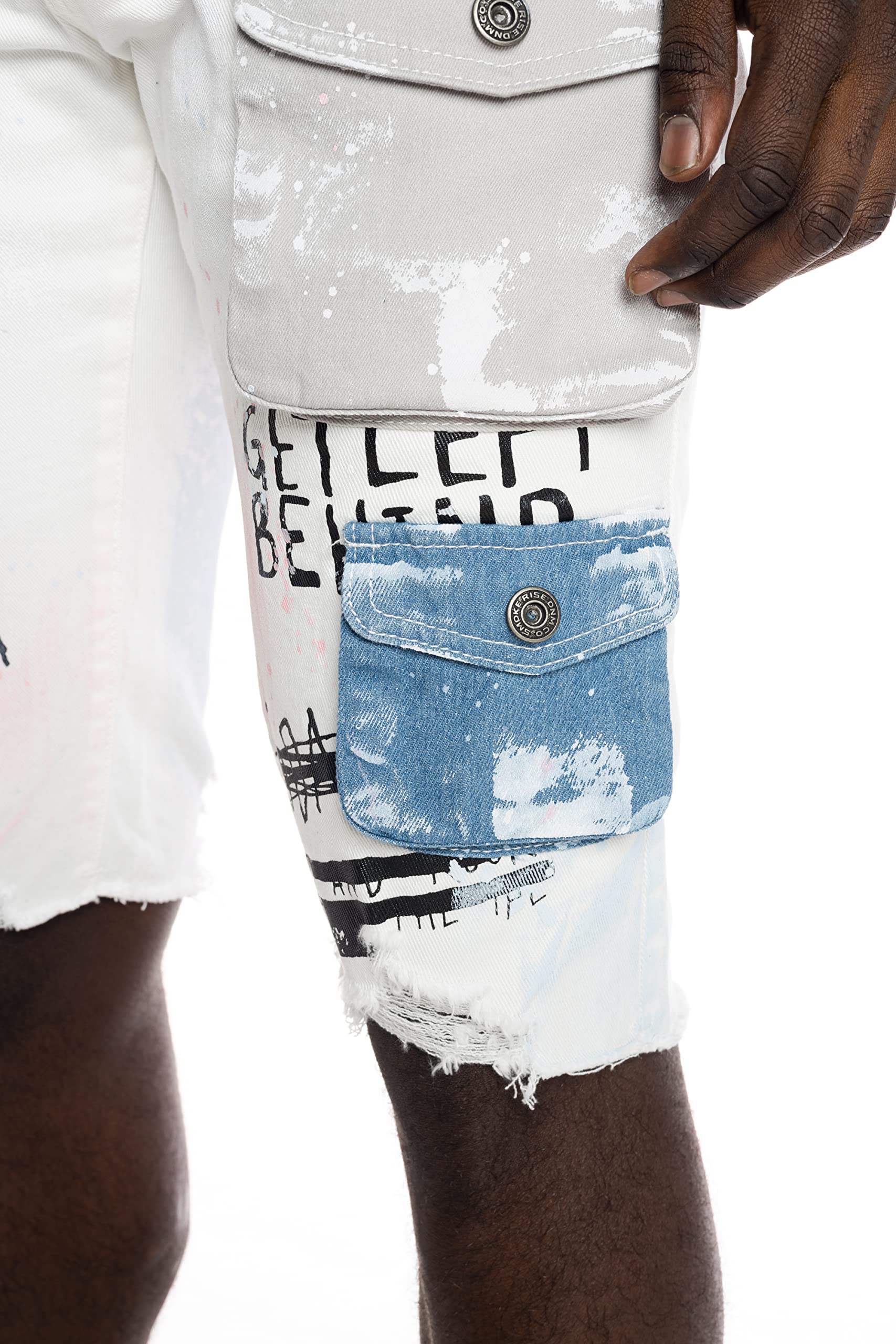 Trendy Flame Graphic Denim Shorts for Women - High Waisted Distressed Denim Shorts - Perfect for Summer, Concerts & Streetwear Fashion