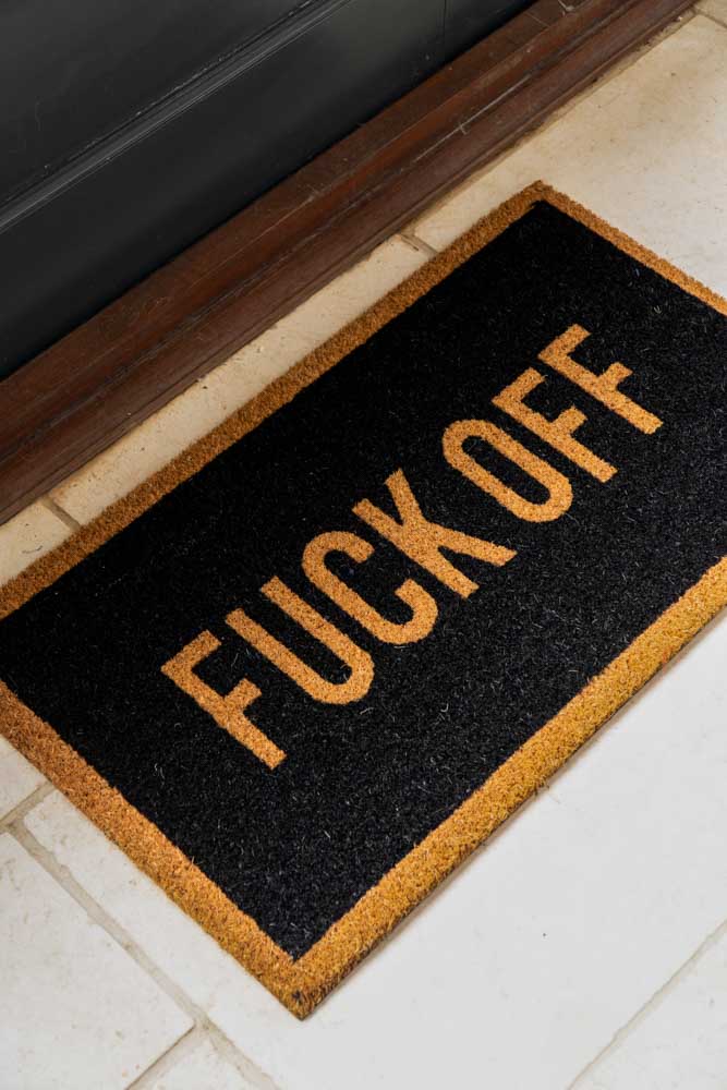 Funny 'Fuck Off' Doormat - Non-Slip Welcome Mat for Front Door, Porch, or Entryway - Perfect for Home, Office, or Gag Gifts