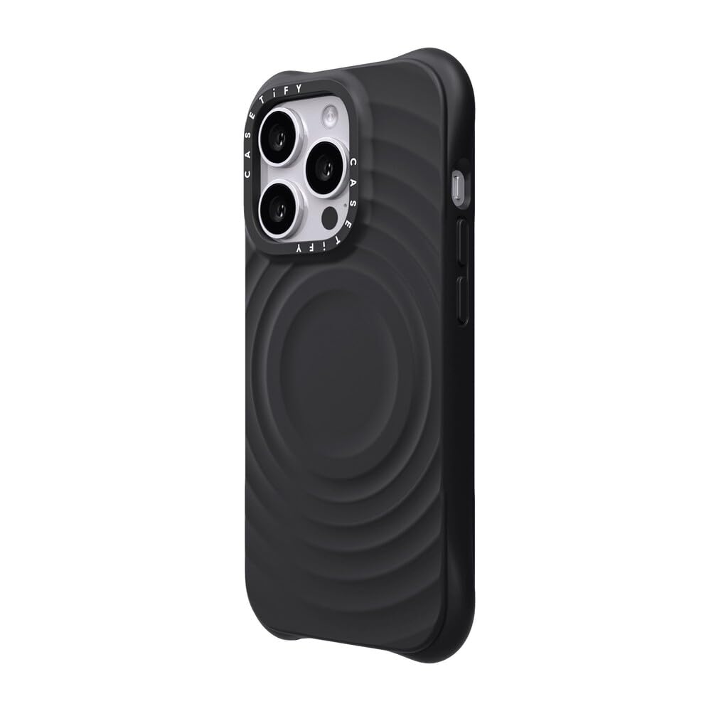 CASETiFY Ripple iPhone 14 Pro Max Case - 2X Military Grade Drop Protection, Wave Textured Design, MagSafe Compatible (Black) | Perfect for Outdoor Adventures, Travel & Everyday Protection