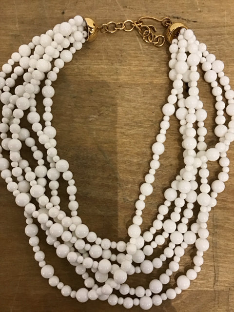Elegant White Beaded Necklace for Women - Handmade Boho Chic Jewelry - Perfect for Weddings, Parties & Everyday Wear